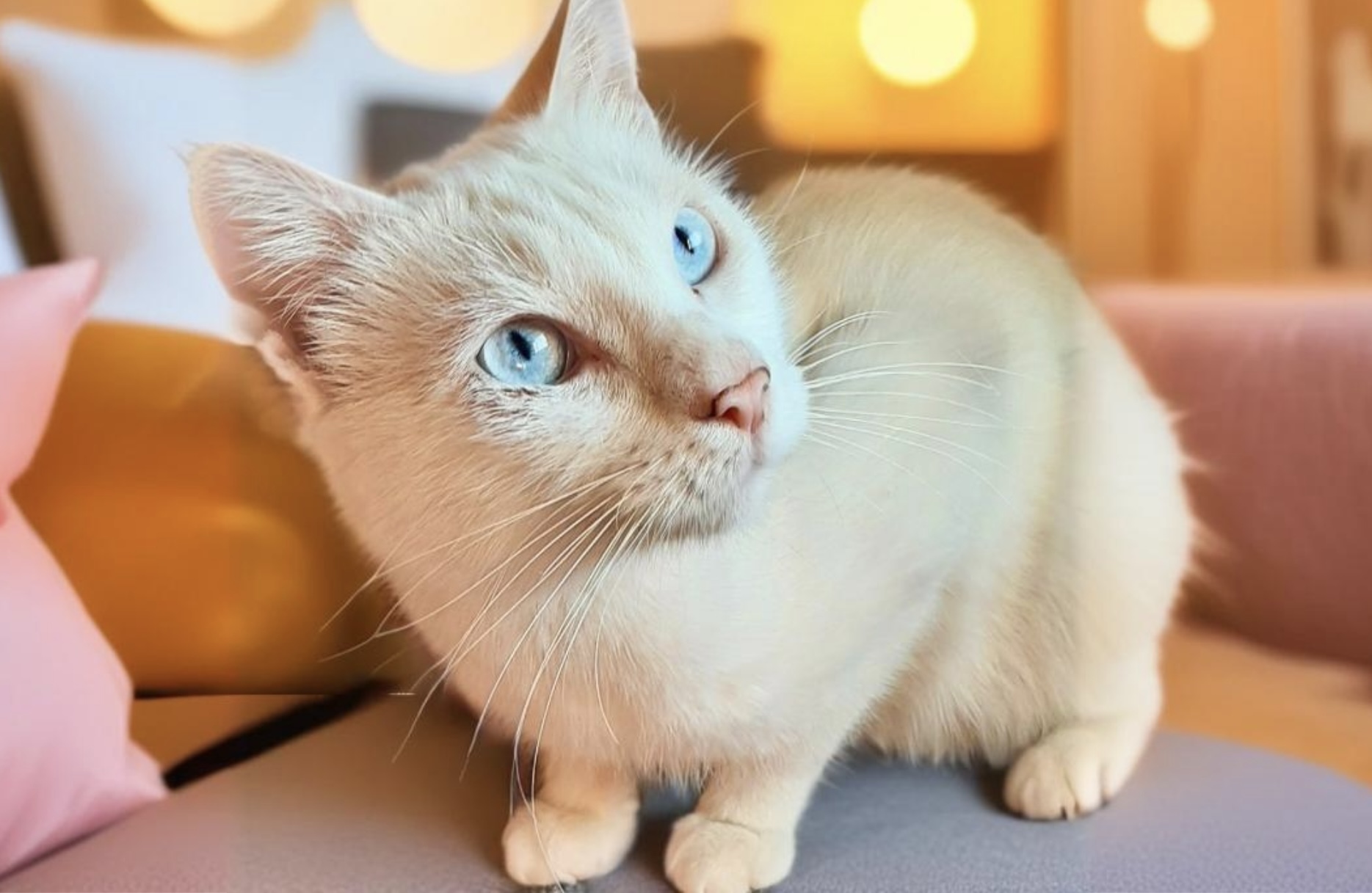 Angel is a white cat with blue eyes - My, Cat lovers, Pet the cat, Kittens, Calmness, Overexposure, In good hands, Shelter, Good league, Fat cats, Longpost, Kindness, Lost, Volunteering, Charity, Homeless animals, Veterinary