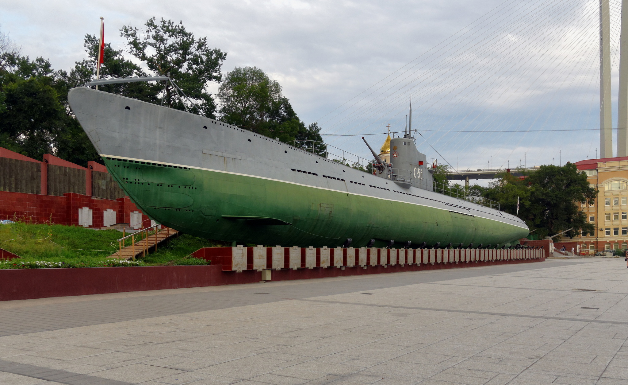 Владивосток. Гвардейская Краснознамённая подводная лодка С-56 - Моё, Фотография, Август, Владивосток, Приморский край, Подводная лодка с-56, Длиннопост