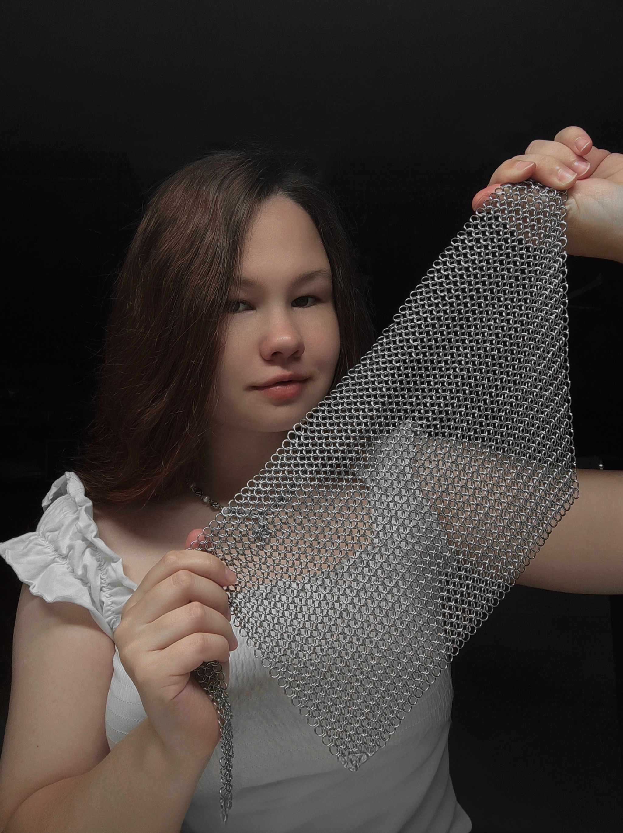 It's time to weave large chainmail cloths - My, Chain weaving, Chain mail jewelry, Armor, Valkyrie, Needlework, Handmade, Wire jewelry, Decoration, Master, Craftsmanship, Chain mail, Викинги, Needlework without process, Longpost