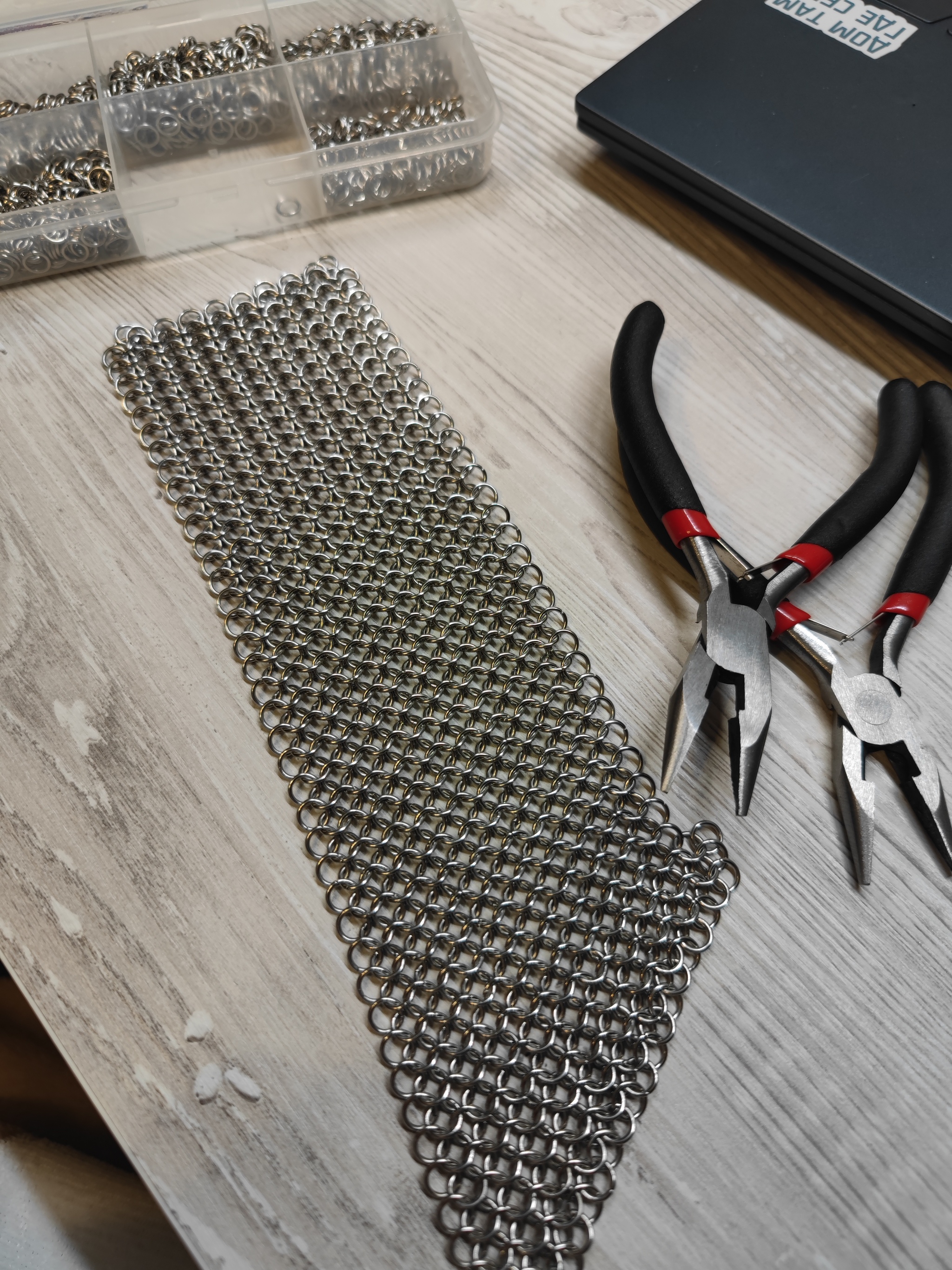 It's time to weave large chainmail cloths - My, Chain weaving, Chain mail jewelry, Armor, Valkyrie, Needlework, Handmade, Wire jewelry, Decoration, Master, Craftsmanship, Chain mail, Викинги, Needlework without process, Longpost