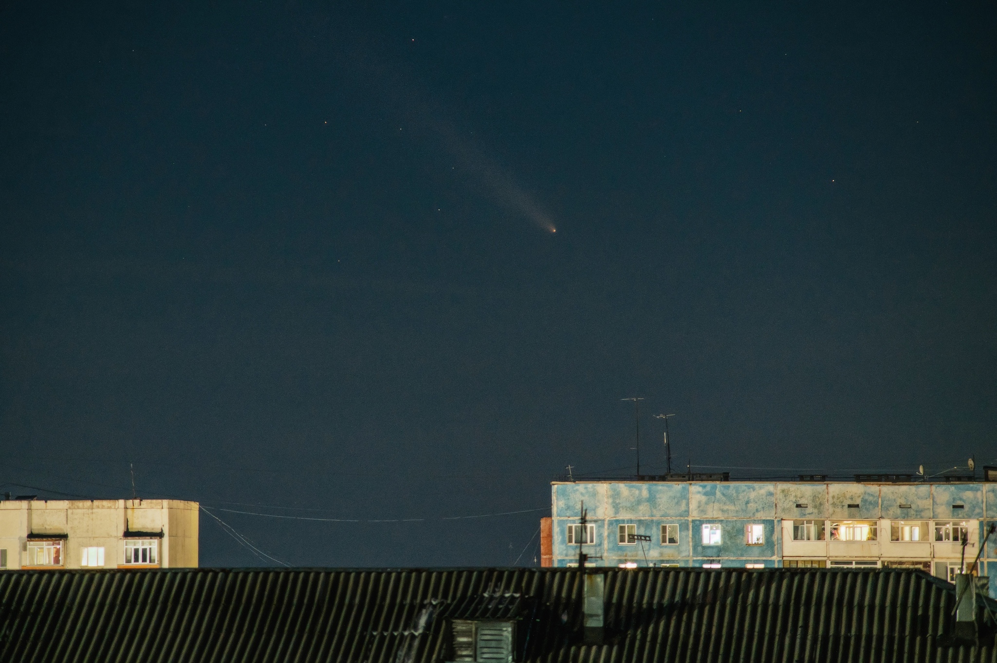 You can't escape us! MUR is MUR! Comet Zijinshan-ATLAS caught in the amateur's lens - Comet, The photo, Amateur photographer, Space, Astronomy, 2024, Tail, Longpost