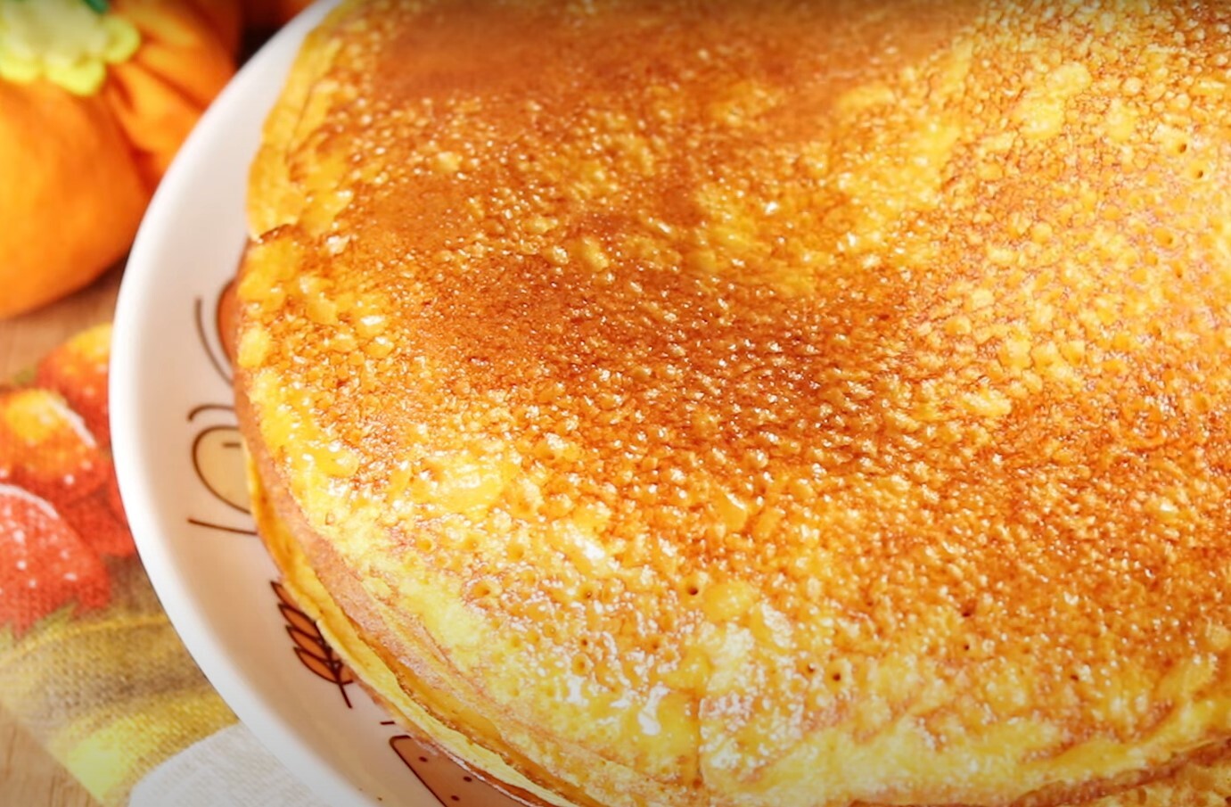 Тыквенные блинчики с творожной начинкой