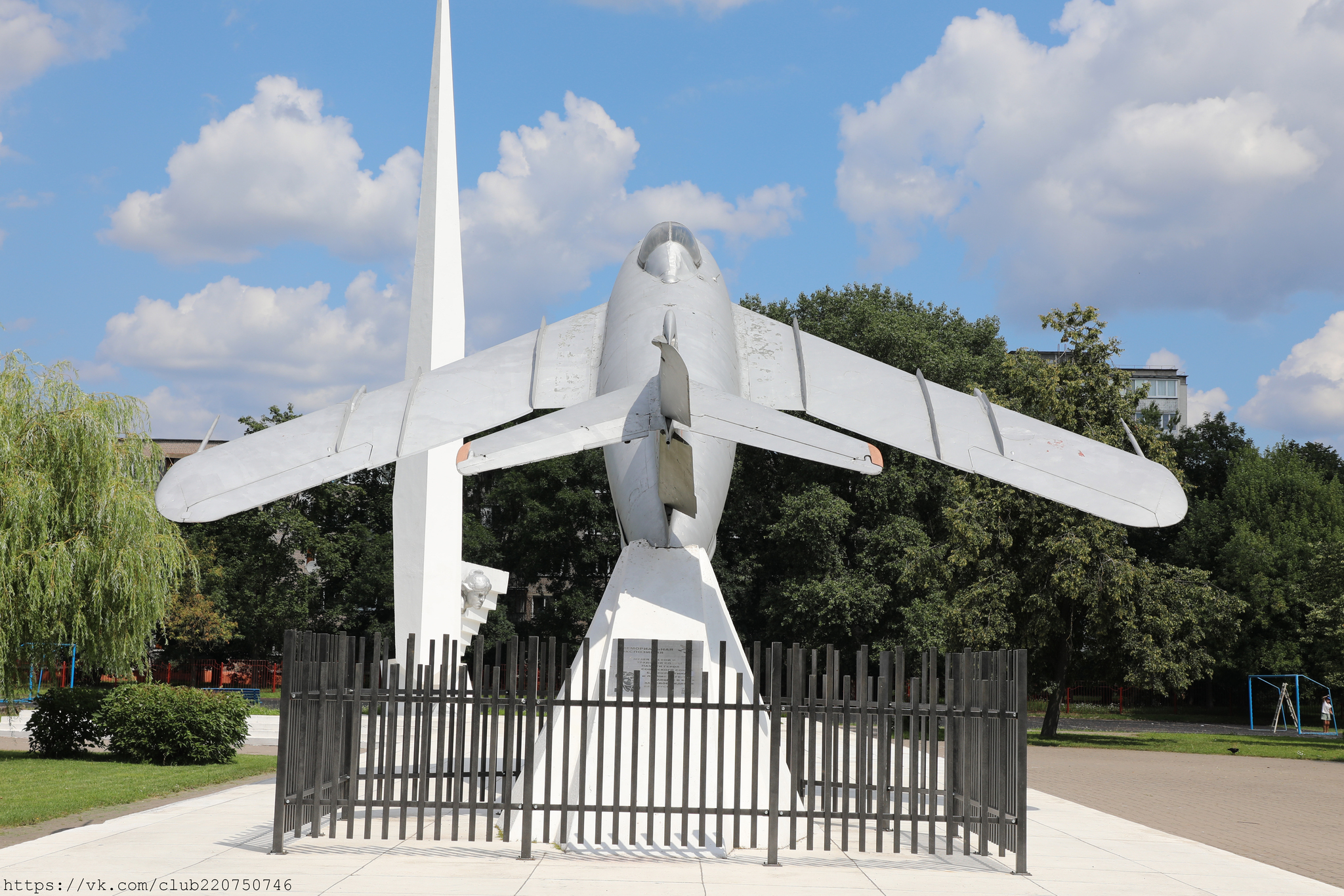 MiG-17, Minsk, territory of gymnasium #30. July 24, 2024 - My, Republic of Belarus, Military equipment, Armament, Aviation, Military aviation, Army, Fighter, Longpost