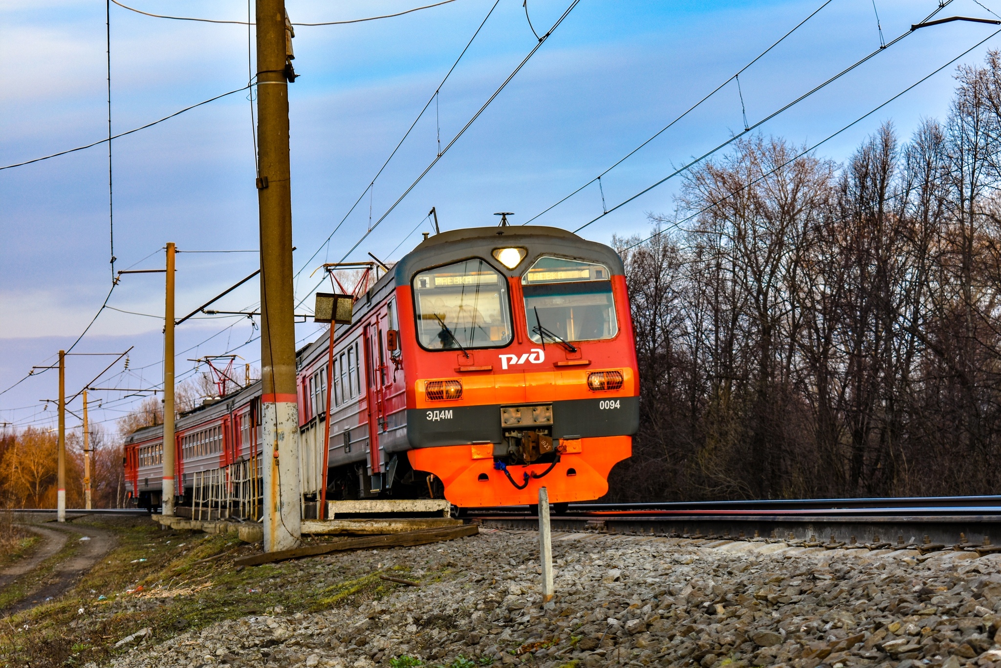 Good afternoon - My, Photographer, The photo, Beautiful view, A train, Railway, Sunset, Longpost