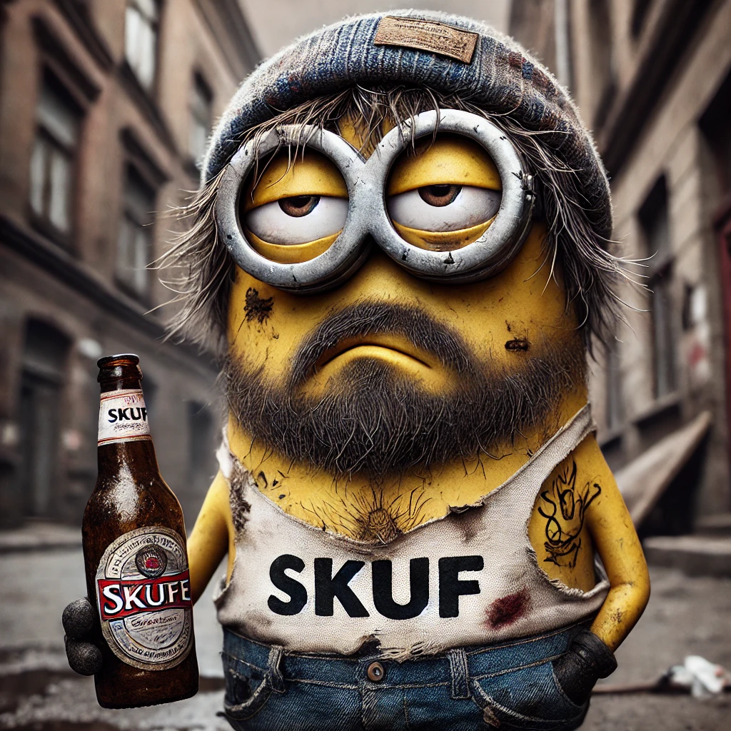 Minion Skuf in Russia - My, Neural network art, Humor, Telegram (link), Skufs, Longpost