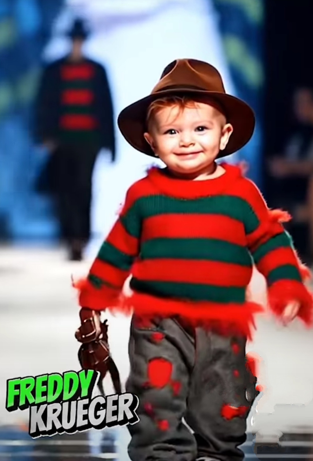 Kids are villains from the neural network - Neural network art, Chucky doll, Pennywise, Wensday Addams, Saw, Freddy Krueger, Beetlejuice, Humor, Longpost, Children