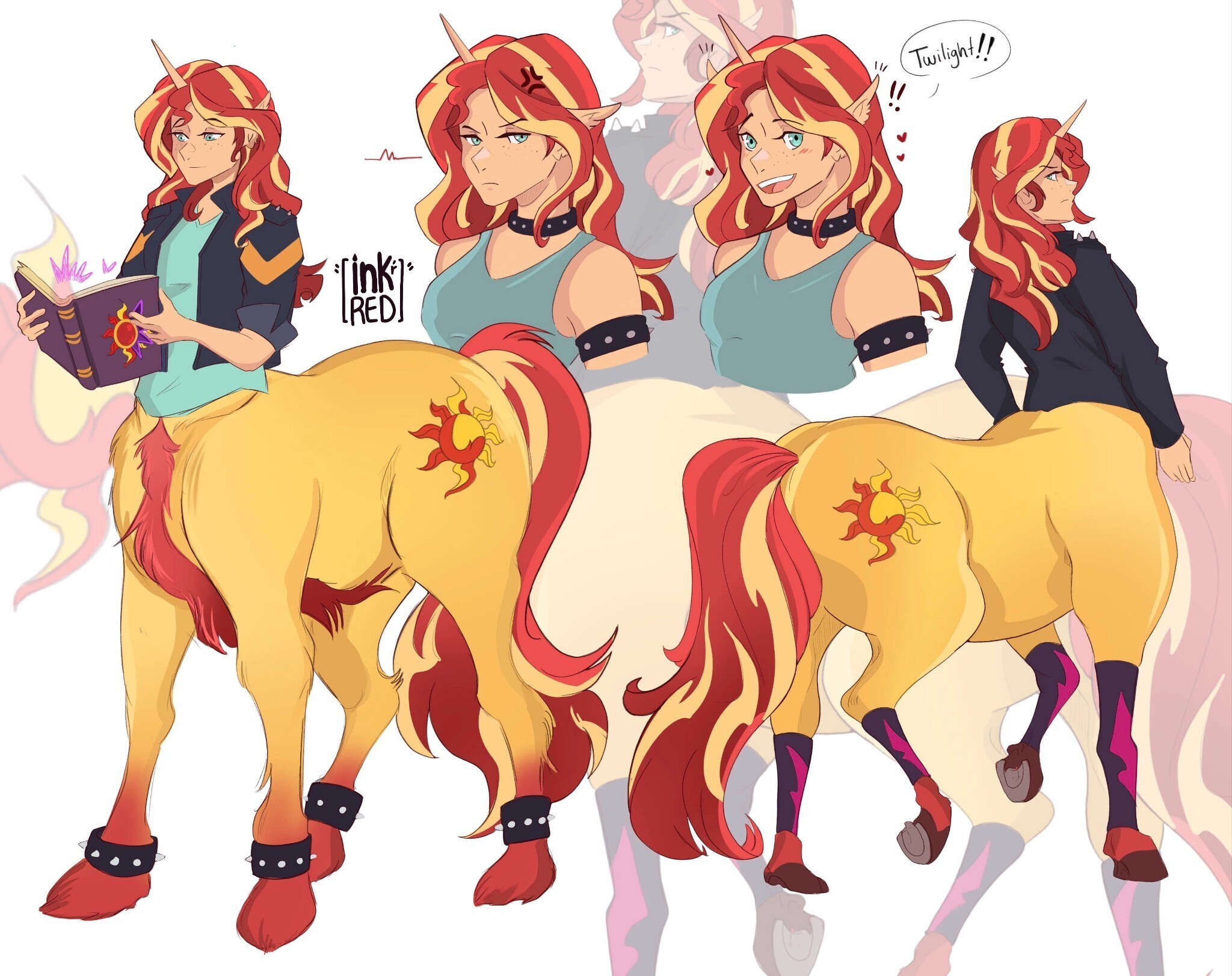 Sunset Centaur - My little pony, Equestria girls, Art, Sunset shimmer, Centaur