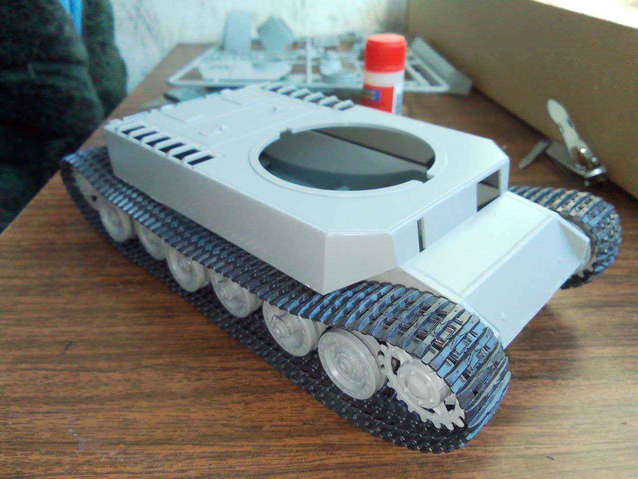 Assembling a scale model of the VK 45.01 (P) tank - My, Tanks, Prefabricated model, Scale model, Stand modeling, Video, Longpost