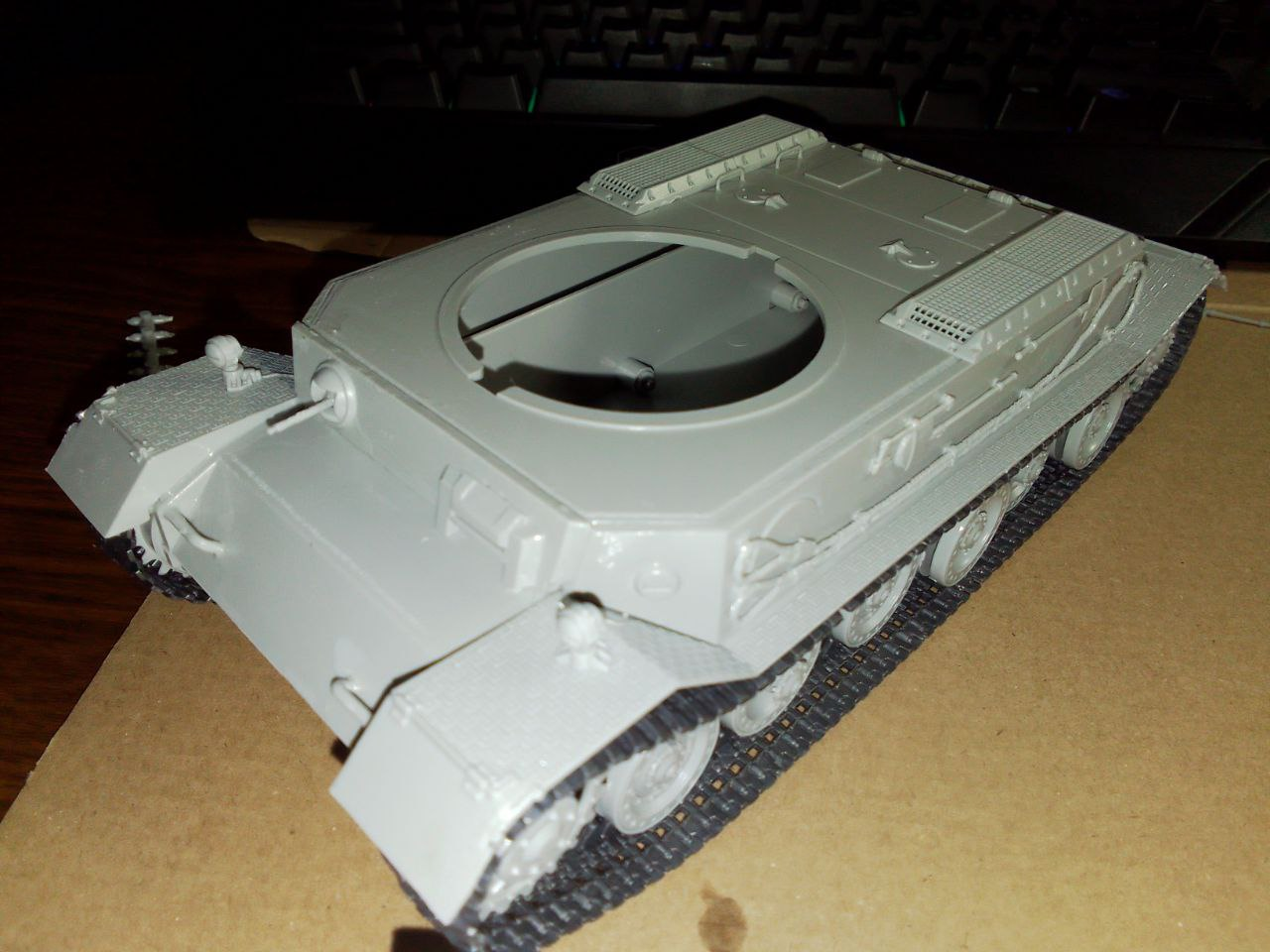 Assembling a scale model of the VK 45.01 (P) tank - My, Tanks, Prefabricated model, Scale model, Stand modeling, Video, Longpost