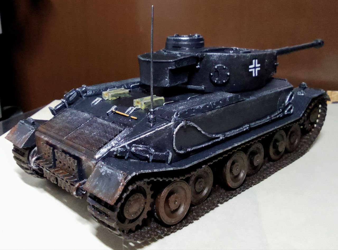 Assembling a scale model of the VK 45.01 (P) tank - My, Tanks, Prefabricated model, Scale model, Stand modeling, Video, Longpost