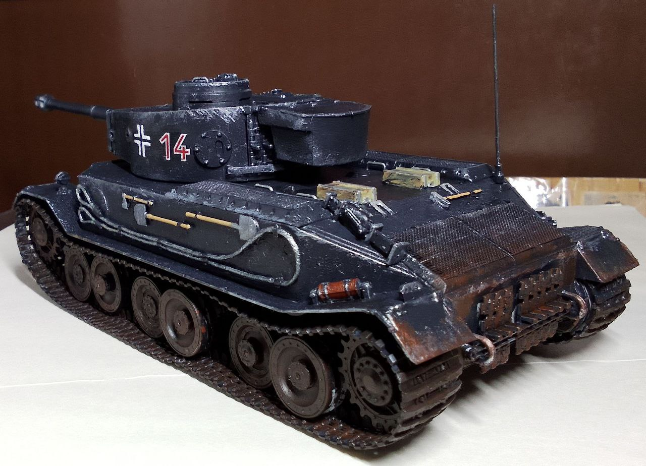 Assembling a scale model of the VK 45.01 (P) tank - My, Tanks, Prefabricated model, Scale model, Stand modeling, Video, Longpost