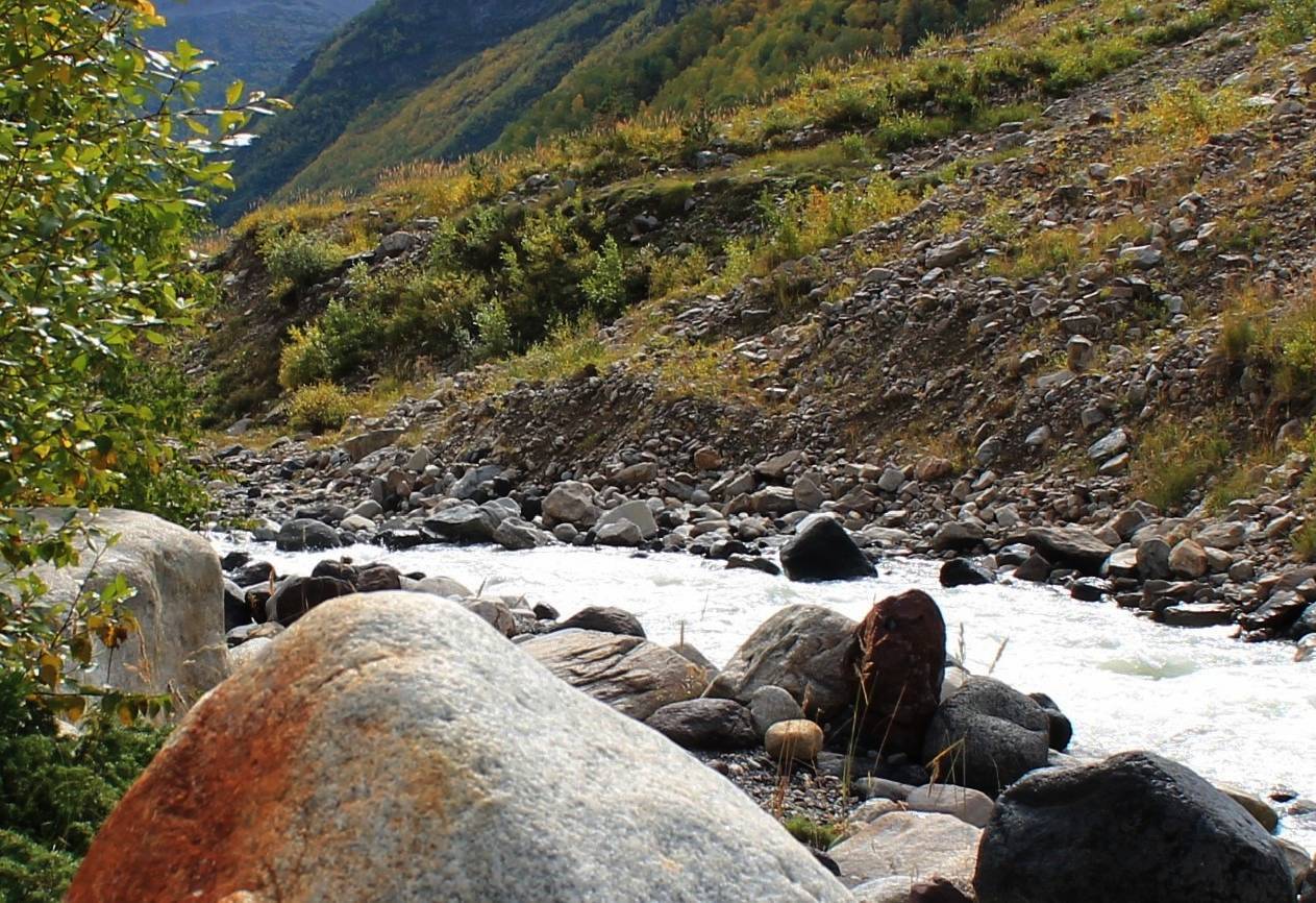 By the mountain river - My, The photo, Nature, Landscape, River, A rock, Mountain river