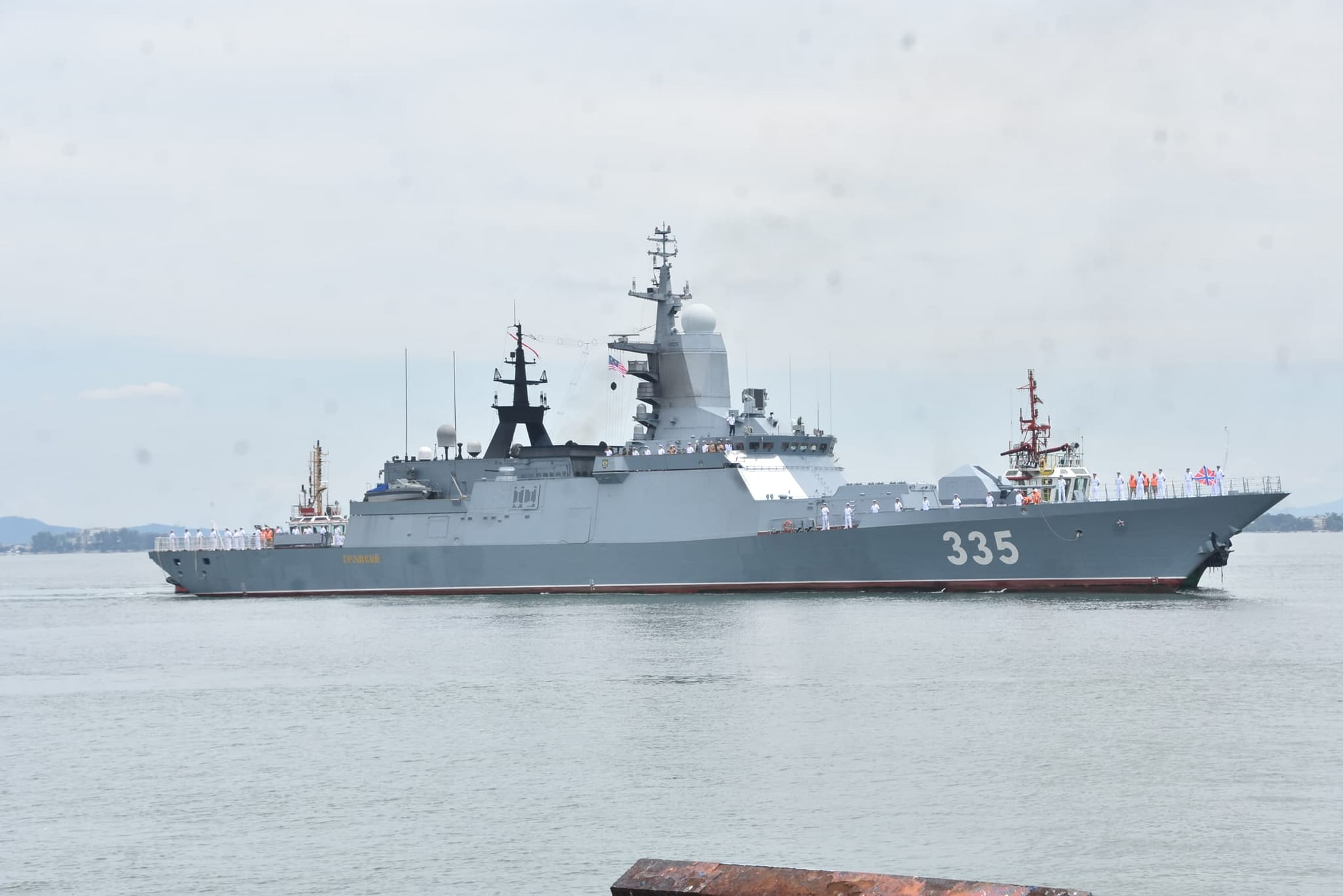 Three corvettes of the Russian Pacific Fleet entered Malaysia and honored the memory of the crew of the Russian cruiser Zhemchug, which perished 110 years ago - news, Russia, Malaysia, World War I, Navy, Cruiser, Corvette, Pacific Fleet, Longpost, Politics