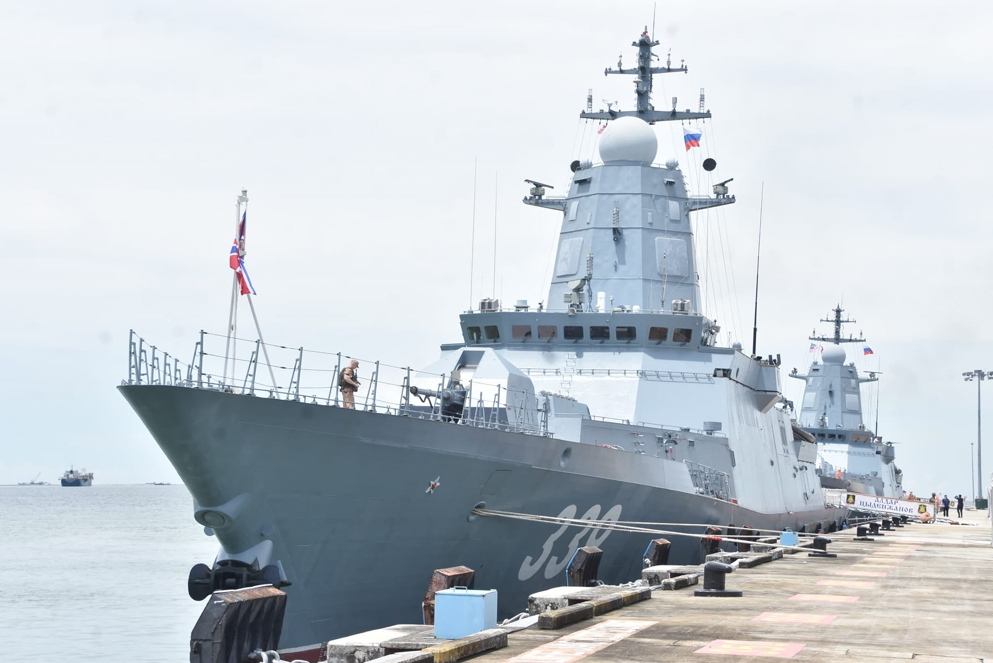 Three corvettes of the Russian Pacific Fleet entered Malaysia and honored the memory of the crew of the Russian cruiser Zhemchug, which perished 110 years ago - news, Russia, Malaysia, World War I, Navy, Cruiser, Corvette, Pacific Fleet, Longpost, Politics