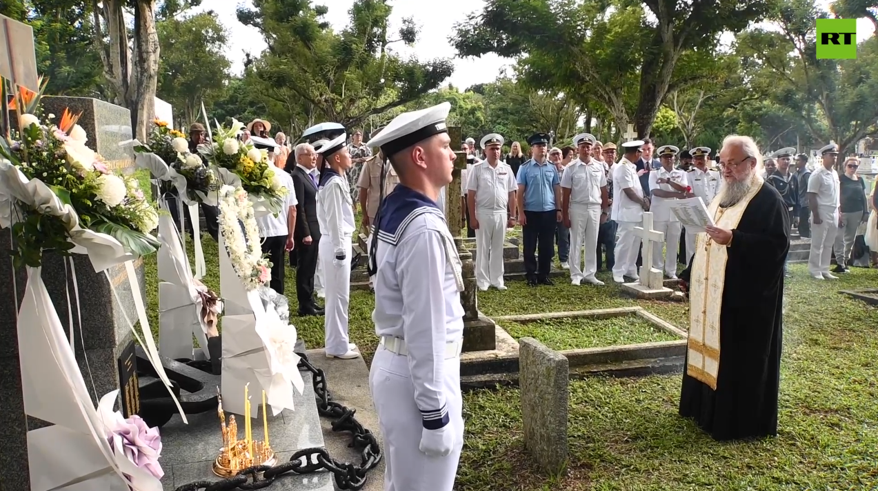 Three corvettes of the Russian Pacific Fleet entered Malaysia and honored the memory of the crew of the Russian cruiser Zhemchug, which perished 110 years ago - news, Russia, Malaysia, World War I, Navy, Cruiser, Corvette, Pacific Fleet, Longpost, Politics