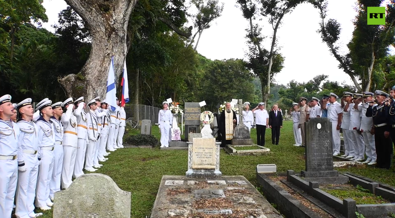 Three corvettes of the Russian Pacific Fleet entered Malaysia and honored the memory of the crew of the Russian cruiser Zhemchug, which perished 110 years ago - news, Russia, Malaysia, World War I, Navy, Cruiser, Corvette, Pacific Fleet, Longpost, Politics