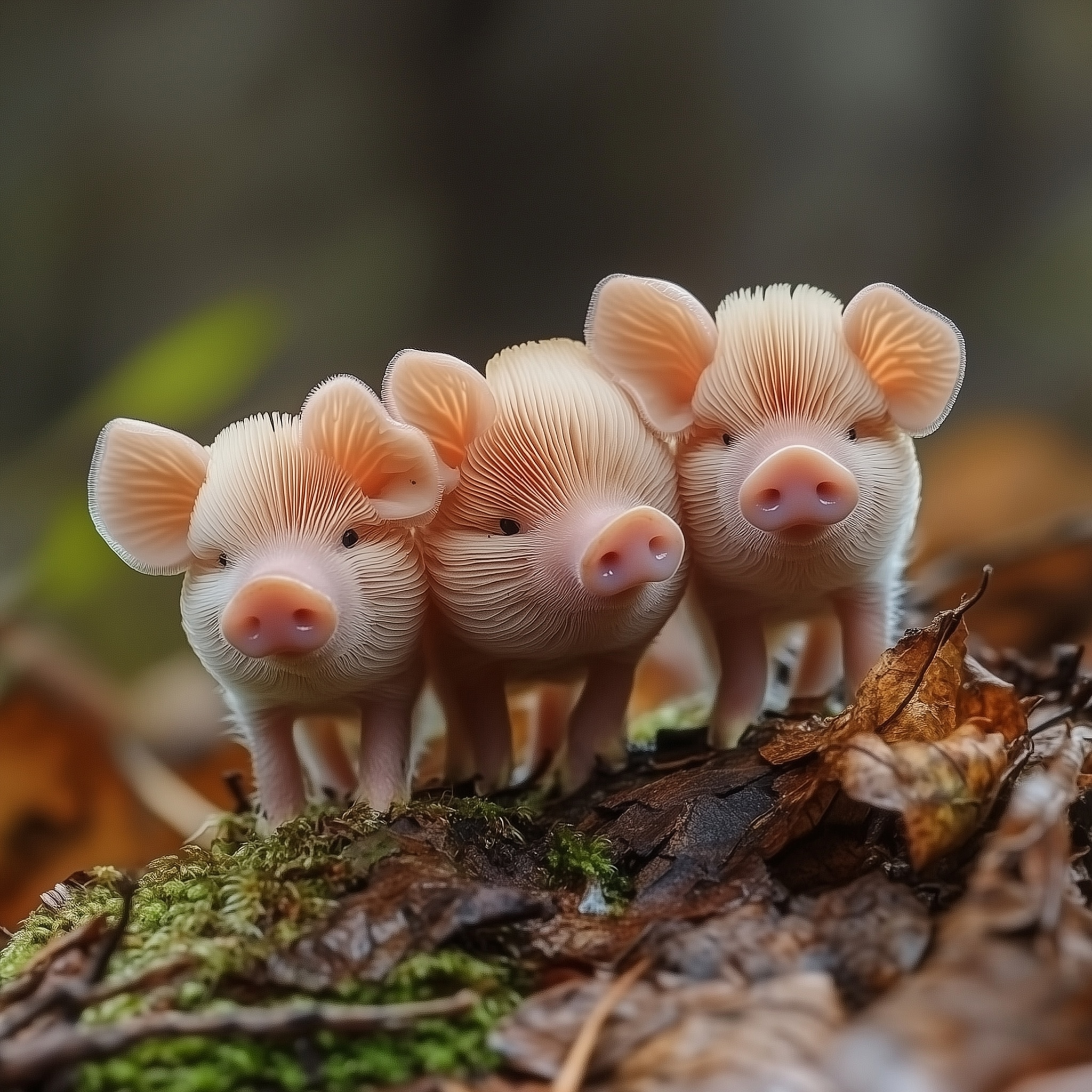 Piglets - My, Neural network art, Нейронные сети, Humor, Wordplay, Pun, Pig, Pig mushrooms, Midjourney, Absurd, Mushrooms, Strange humor, Animals, Images