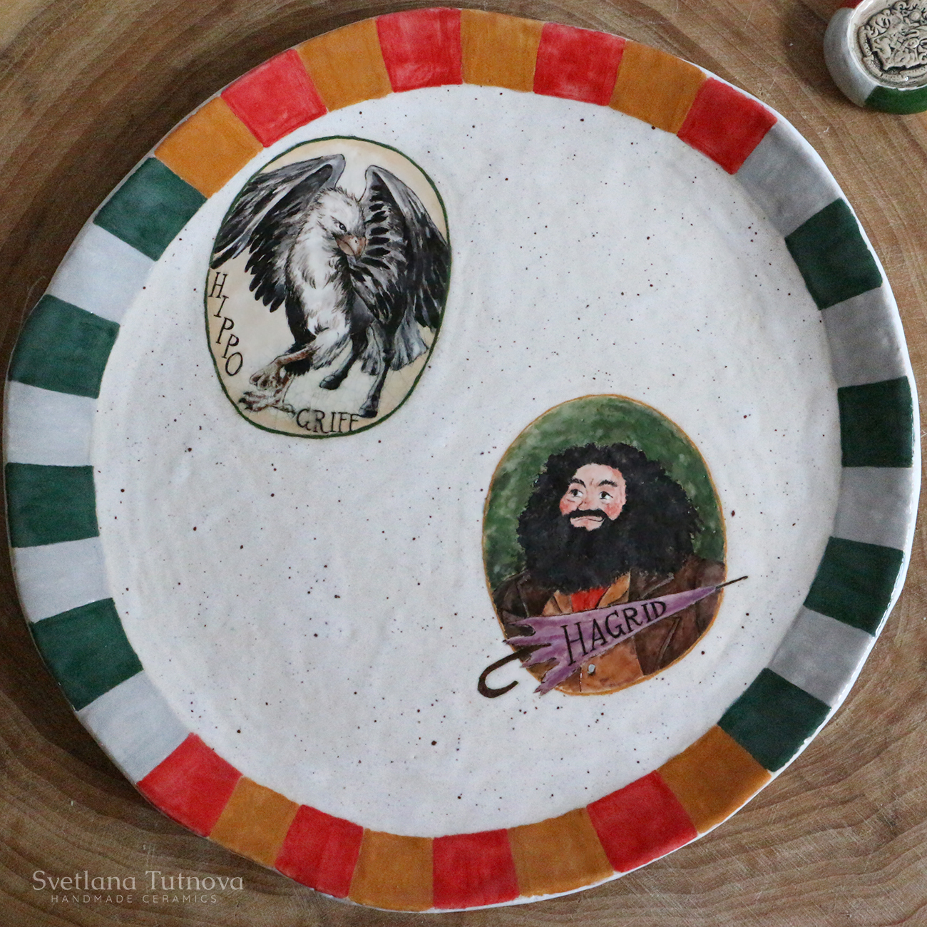 My Hogwarts dishes - My, Harry Potter, Decor, Needlework with process, Artist, Tableware, Potter addicts, Longpost, Hagrid, Luna Lovegood, Severus Snape, Video, Vertical video