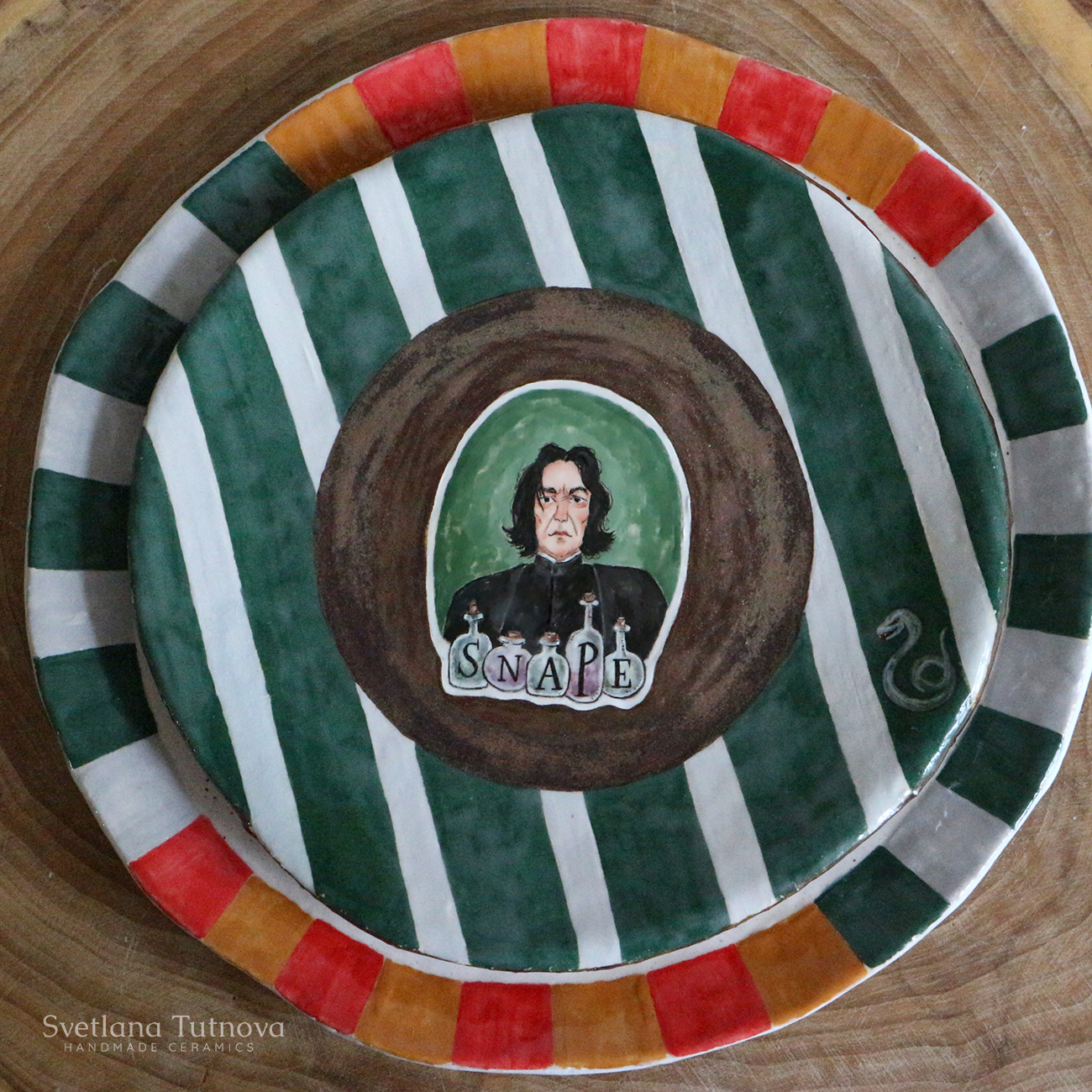 My Hogwarts dishes - My, Harry Potter, Decor, Needlework with process, Artist, Tableware, Potter addicts, Longpost, Hagrid, Luna Lovegood, Severus Snape, Video, Vertical video