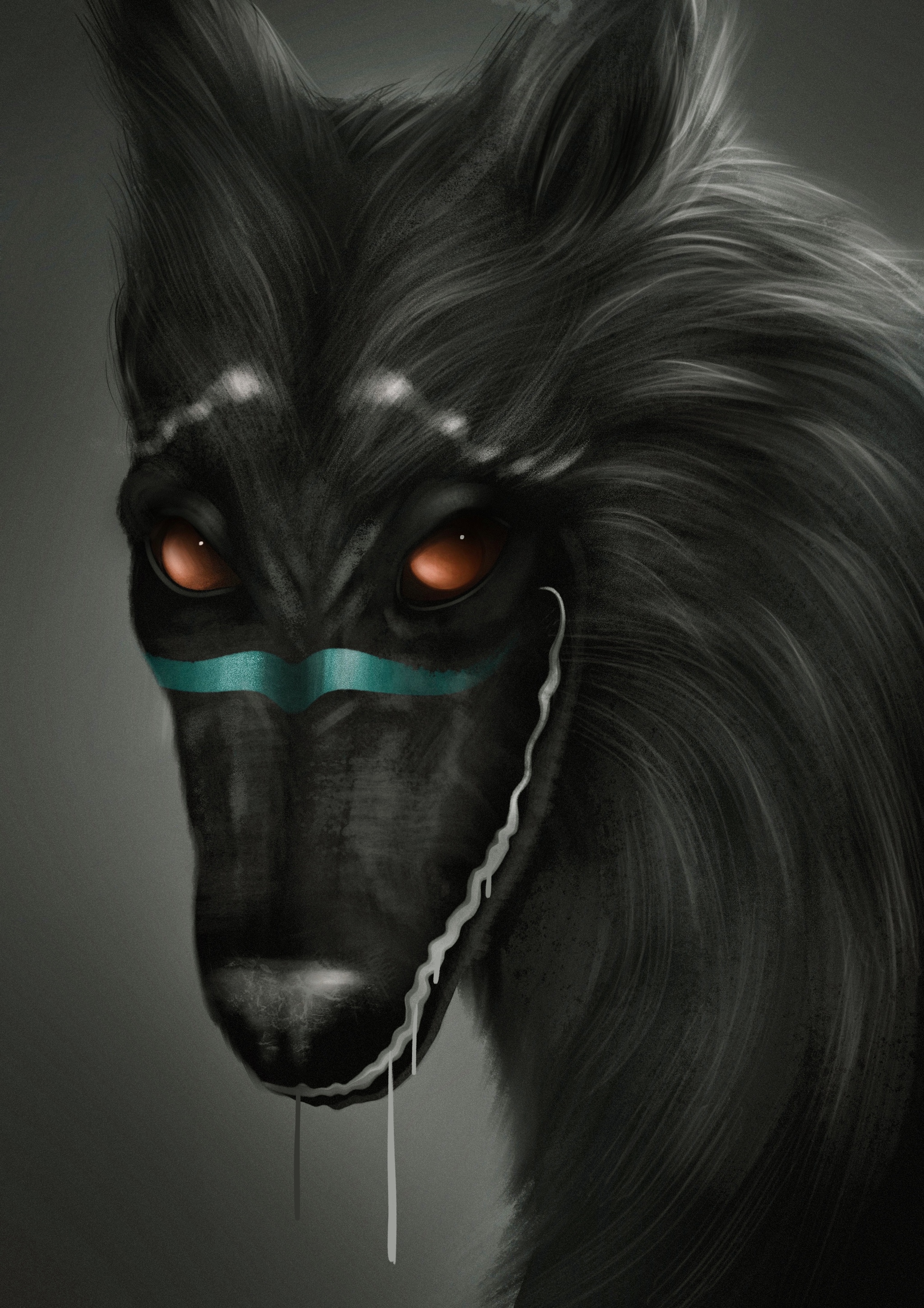 Chino the wolf - My, Drawing, Illustrations, Books, Story, Antagonist, Buryatia, Wolf