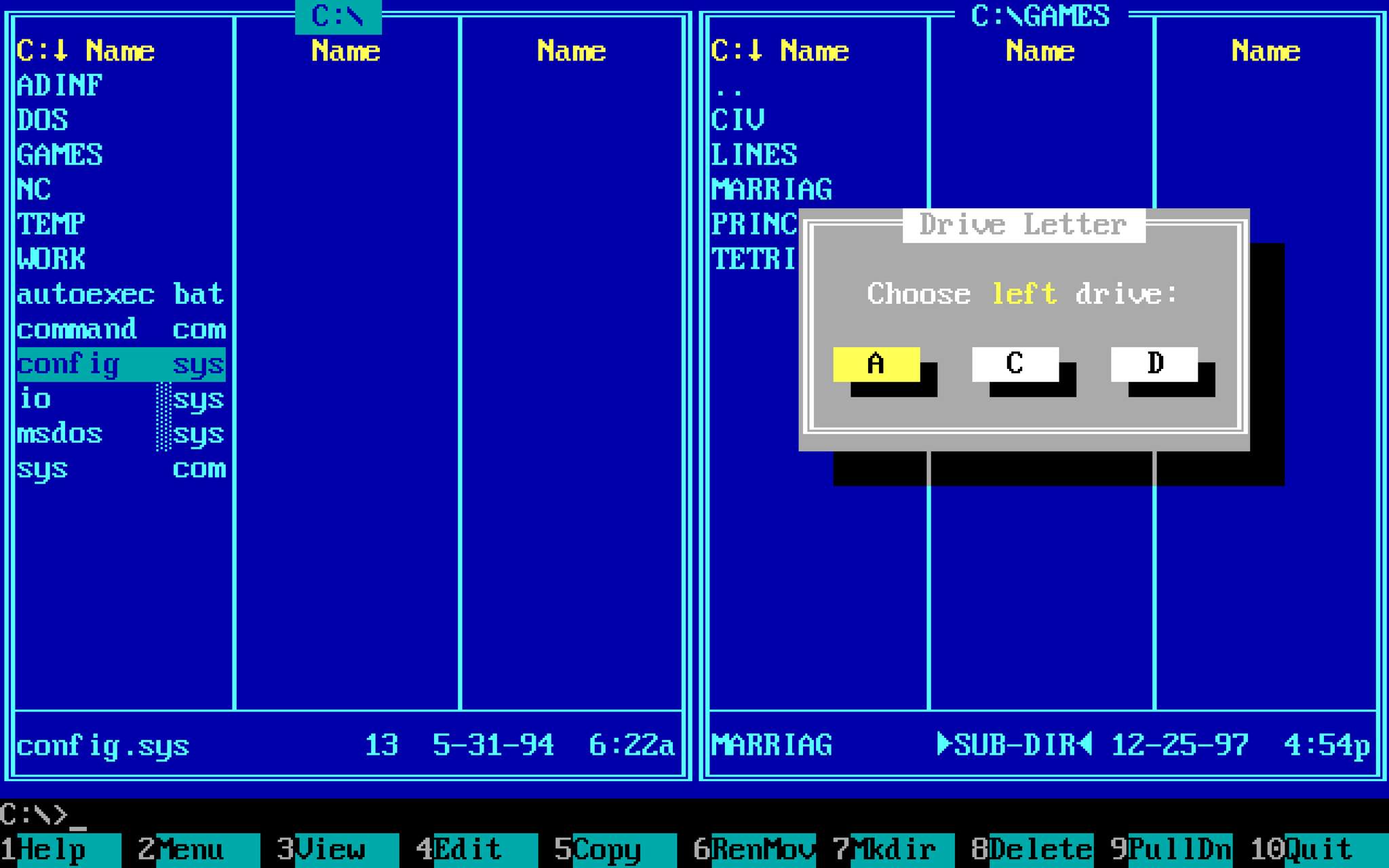 Самый удобный - Компьютер, Norton Commander, Файлы и папки, Скриншот