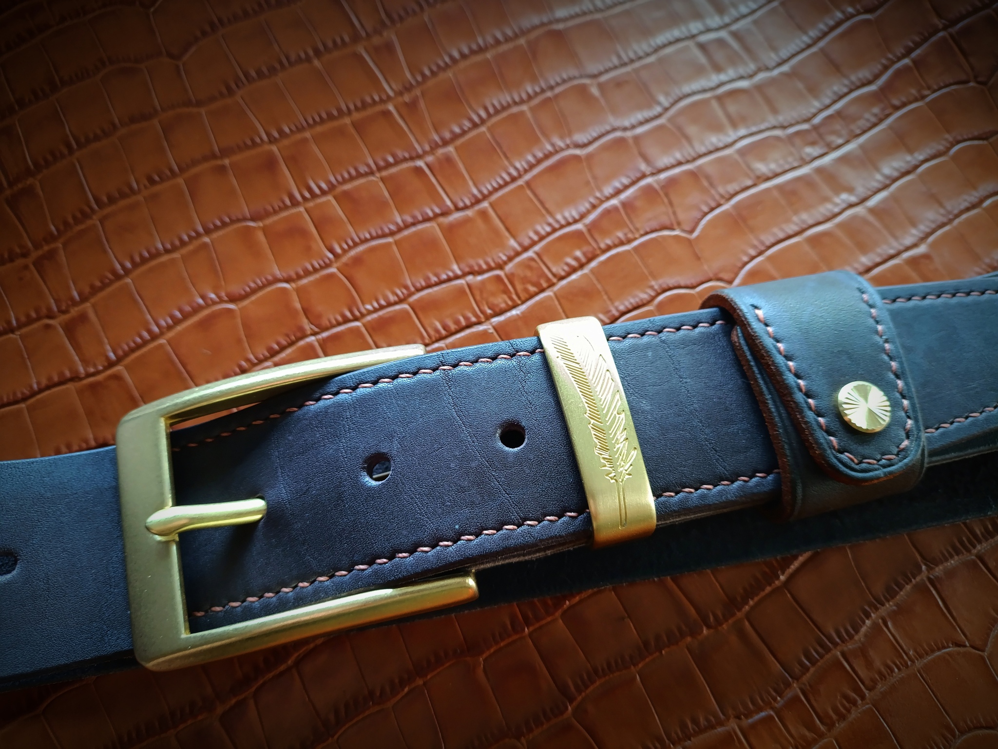 Artistic belt - My, Belt, Leather products, Handmade, Presents, Longpost