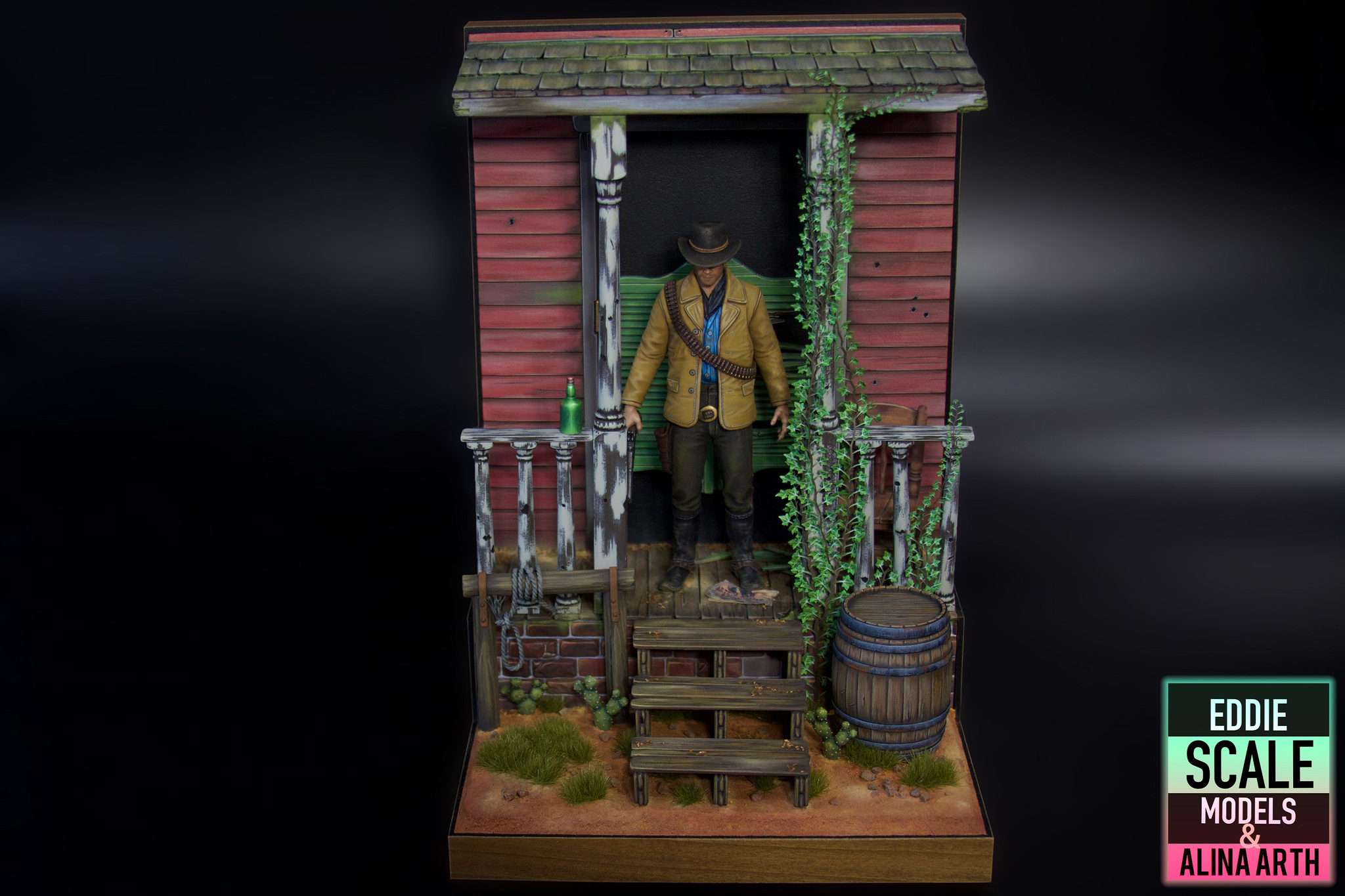 Diorama Red Dead Redemtion 2 Arthur Morgan - My, Collecting, 3D печать, Modeling, Diorama, 3D printer, Scale model, Stand modeling, Painting miniatures, Red dead redemption 2, Handmade, Longpost