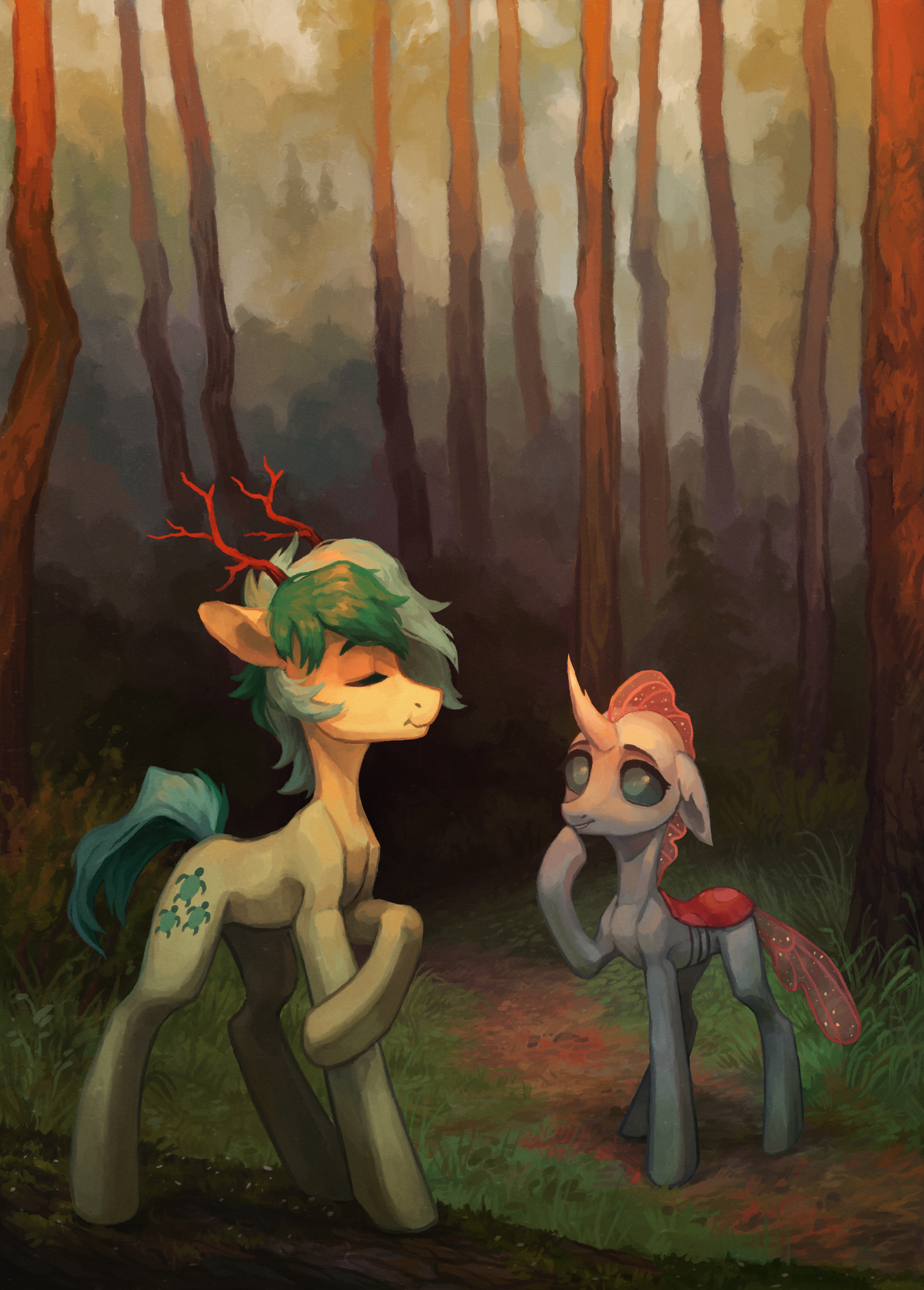 Schoolchildren in the forest - My little pony, Sandbar, Ocellus, Koviry