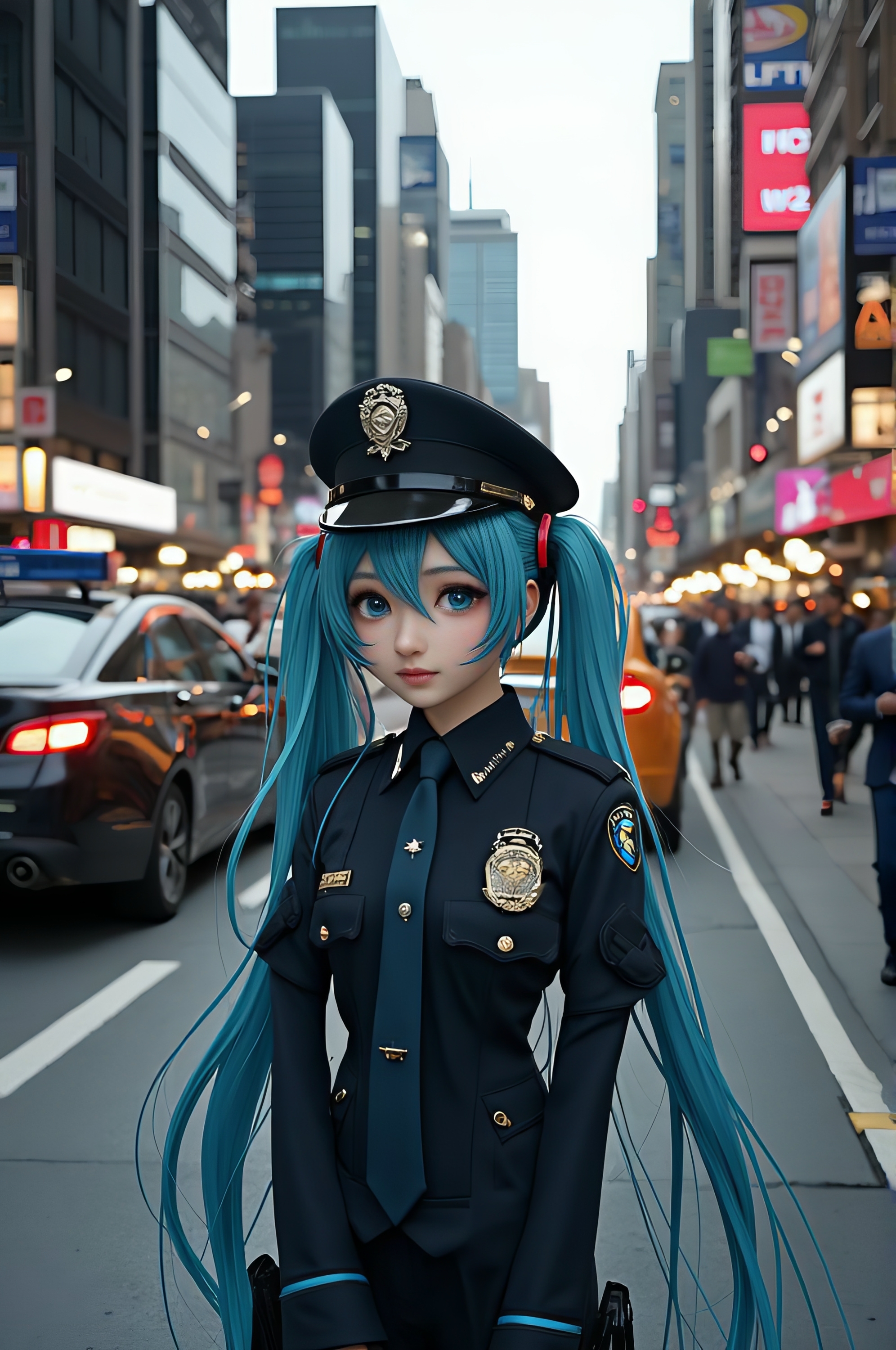 Miku is important for different things. Miku needs different things. - My, Neural network art, Anime, Profession, Hatsune Miku, Flux, Longpost, Friday Miku