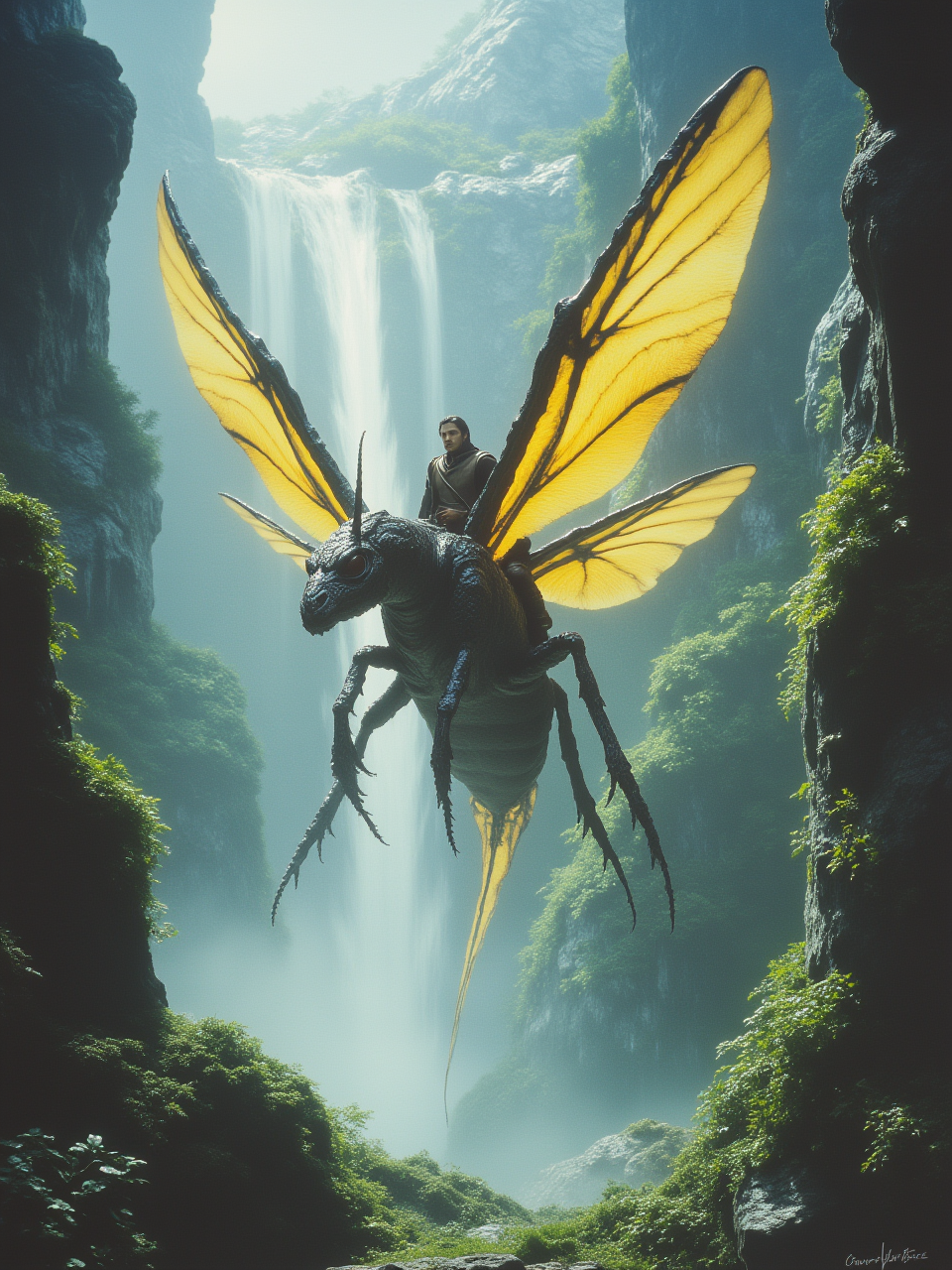 Give me a ride giant insect! - My, Нейронные сети, Neural network art, Flux, Stable diffusion, Insects, Longpost