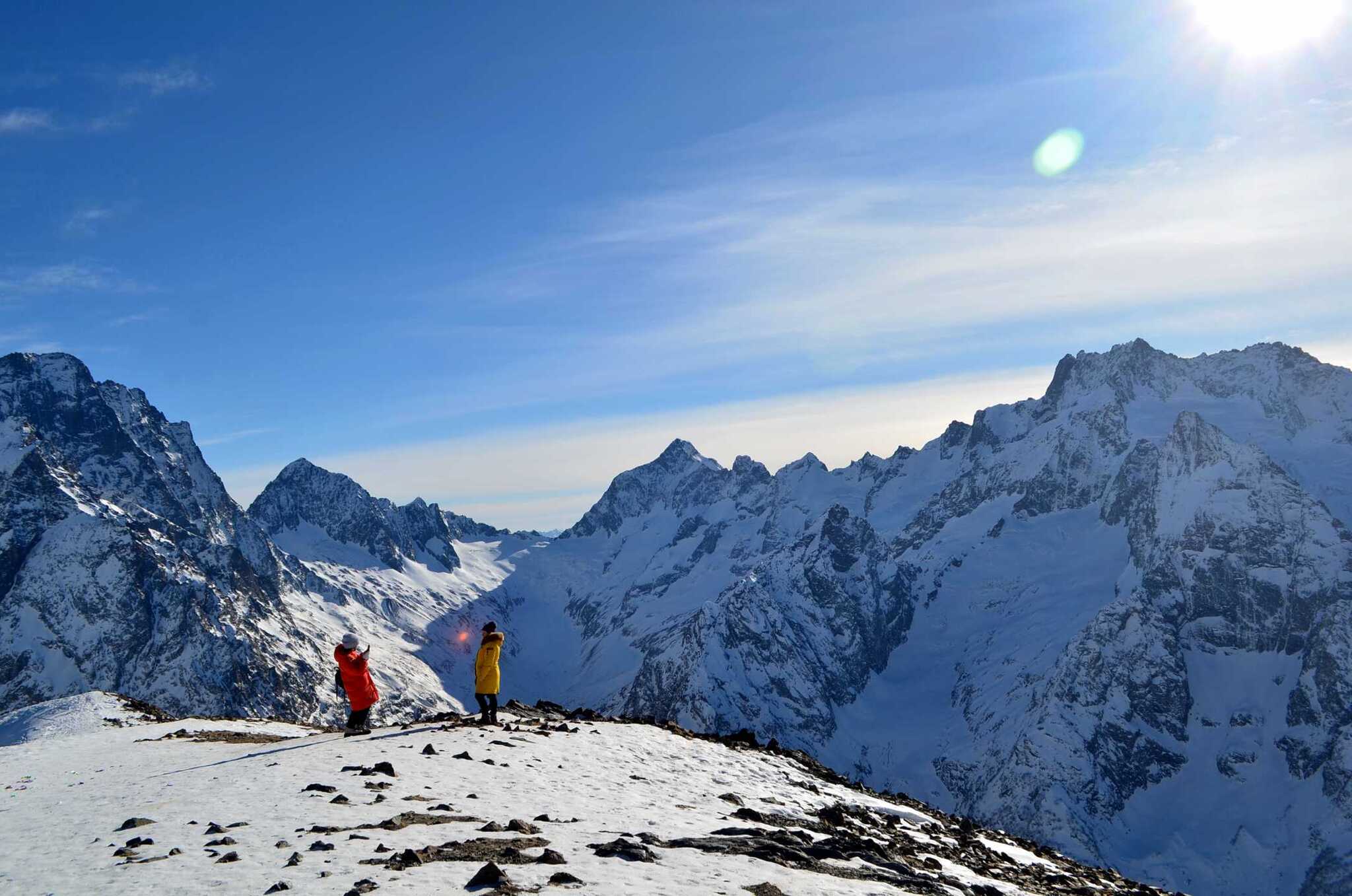 In Dombai - My, The photo, Landscape, Tourism, Kislovodsk, Dombay, The mountains, Vertex, Peaks, Snow