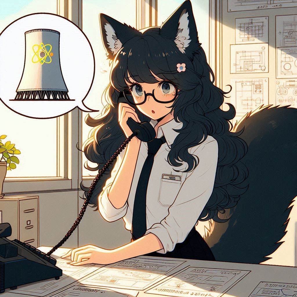 Sarah and the Day of Vanity - My, Art, Neural network art, Нейронные сети, Ginger & White, Anime art, Girls, Anime, Original character, Kitsune, Animal ears, Tail, University, Engineer, Longpost