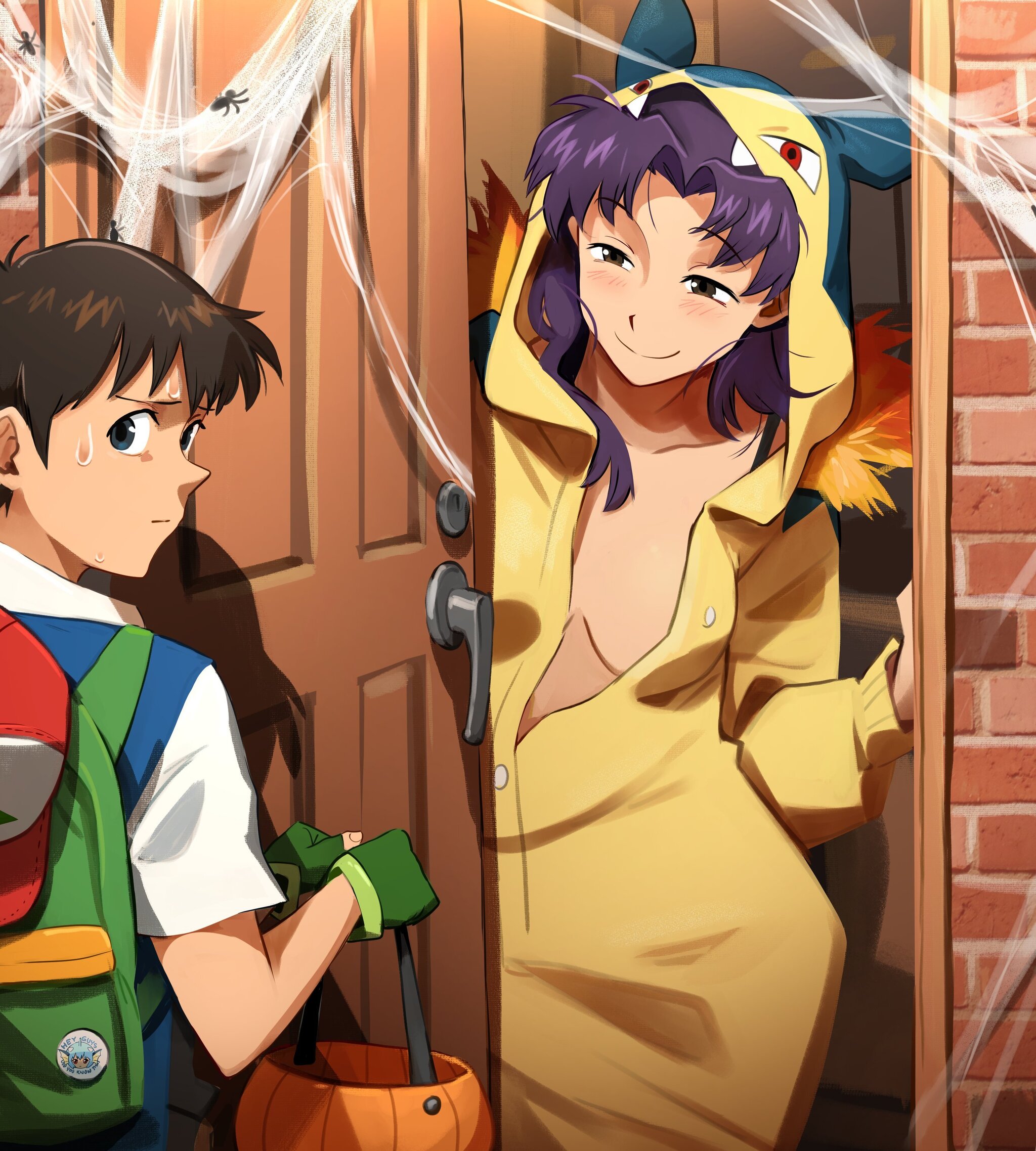 Happy weekend everyone! - Anime, Anime art, Misato katsuragi, Shinji Ikari, Evangelion, Khyleri