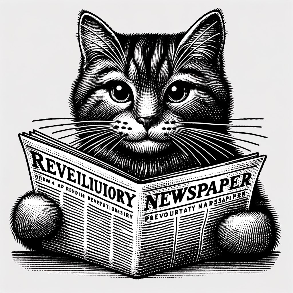 What might cuteness look like in a pre-revolutionary newspaper? - Newspapers, Media and press, Old newspaper, Milota, cat, Dog, Journalists, Animals, Artificial Intelligence, Illustrations, Engraving, Longpost