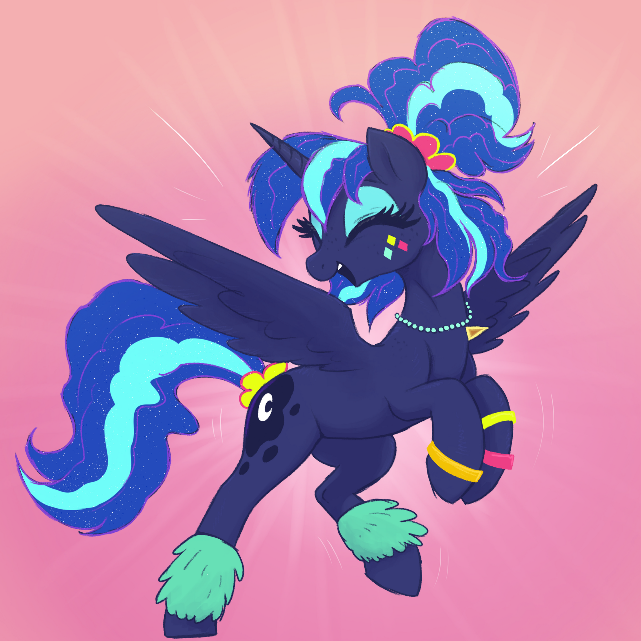 Moon rave! - My little pony, Princess luna, T72b (artist)