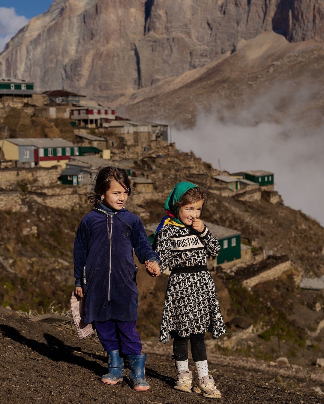 Residents of the highest mountain settlement in Europe, the village of Kurush, 2560 meters above sea level, the Republic of Dagestan - Children, The photo, Dagestan, Caucasus, Dagestanis, Longpost