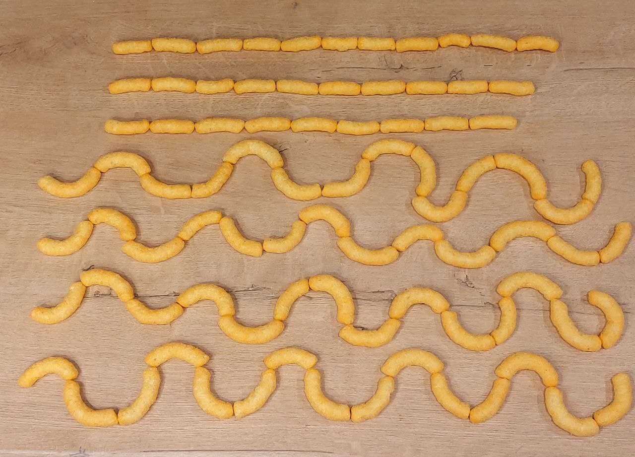 What is the total length of a pack of Cheetos? - My, Boredom, Cheetos, Persistent calculations, Longpost, Payment