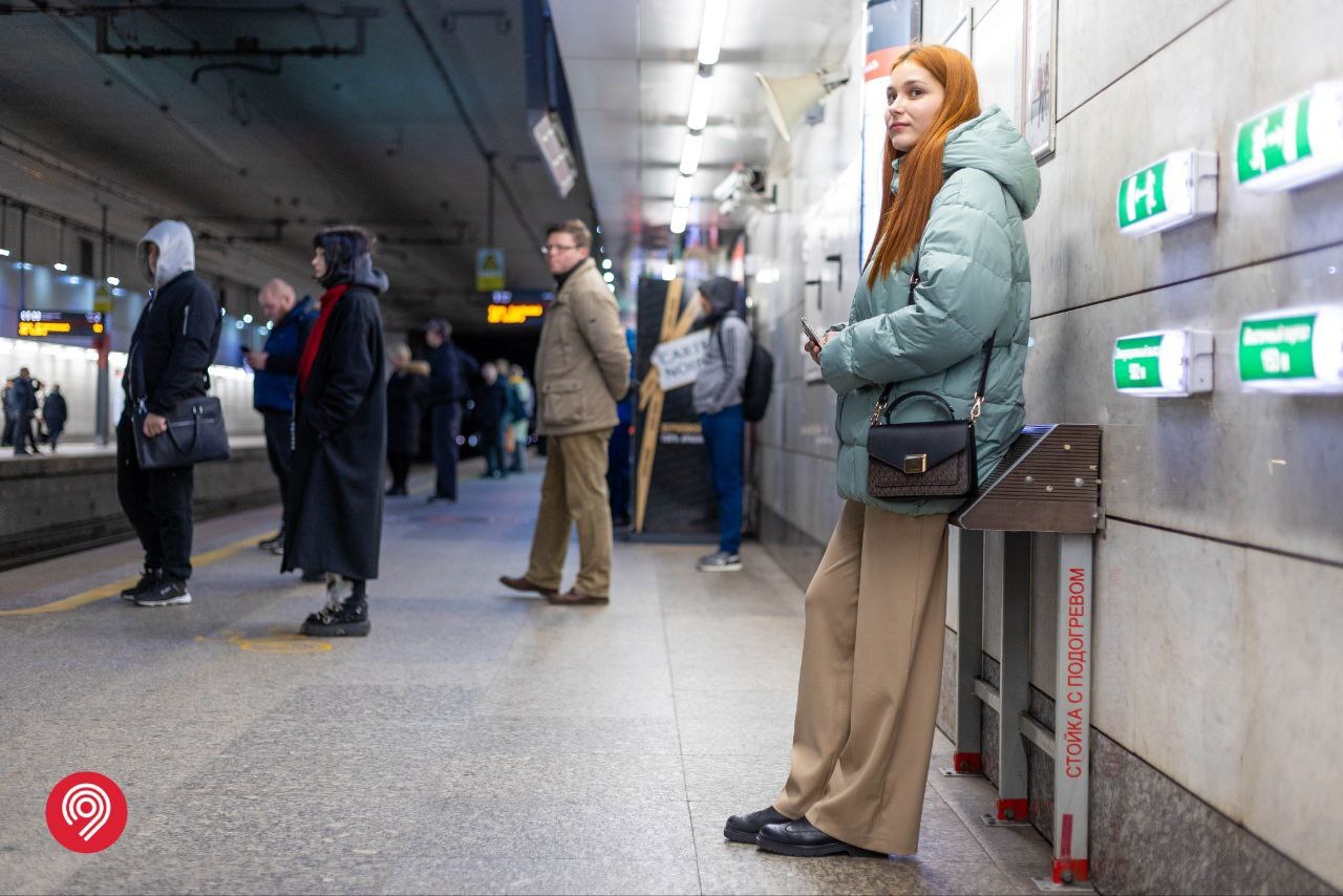 Heated benches have opened at the Ploshchad Gagarina station of the Moscow Central Circle - My, Transport, Public transport, Moscow, Metro, Moscow Metro, MCC, Good news