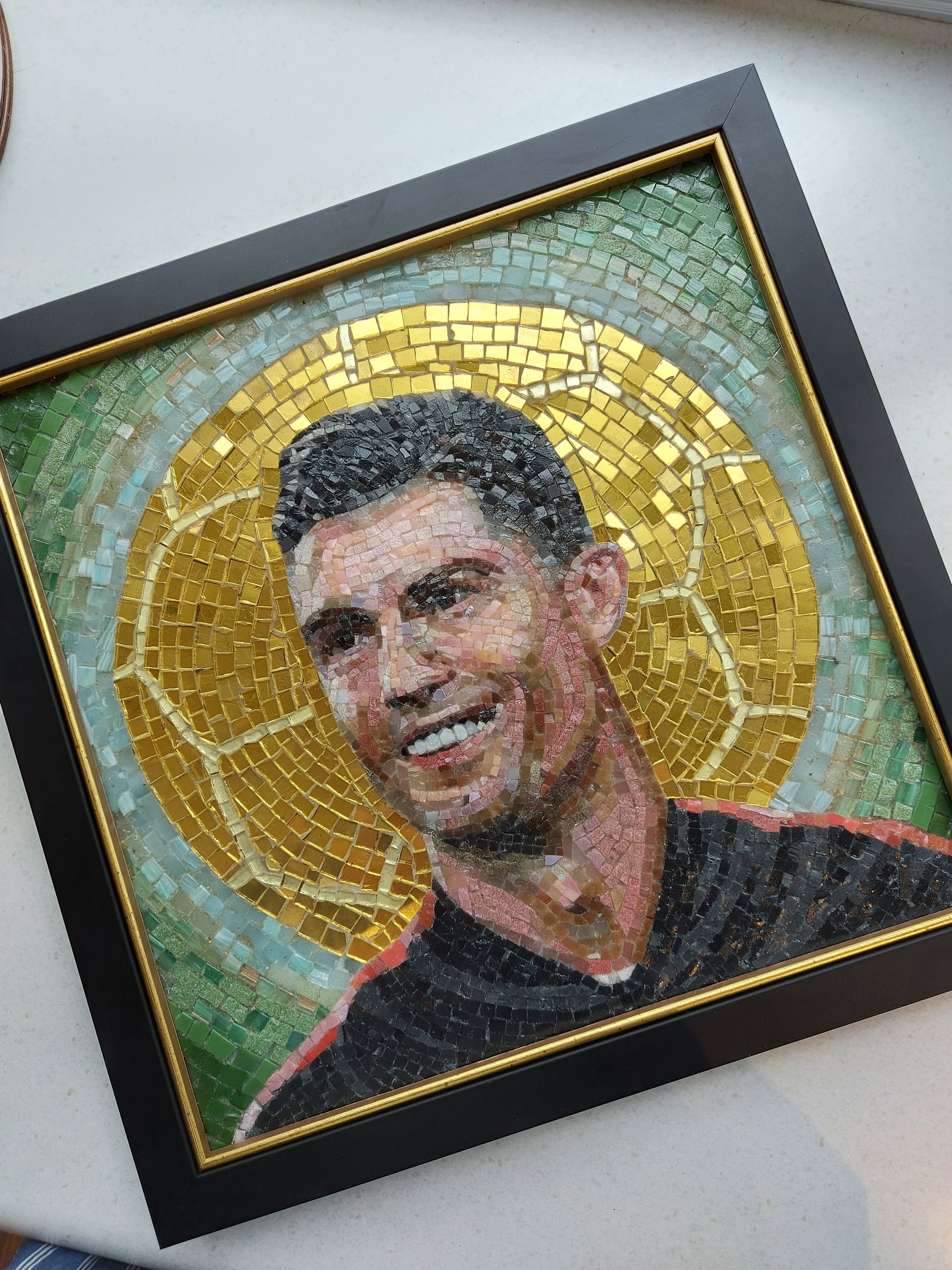 Does anyone have any ideas on how to give Cristiano Ronaldo his portrait? - My, Needlework, Portrait, Portrait by photo, Cristiano Ronaldo, Mosaic, Smalt, With your own hands, Longpost