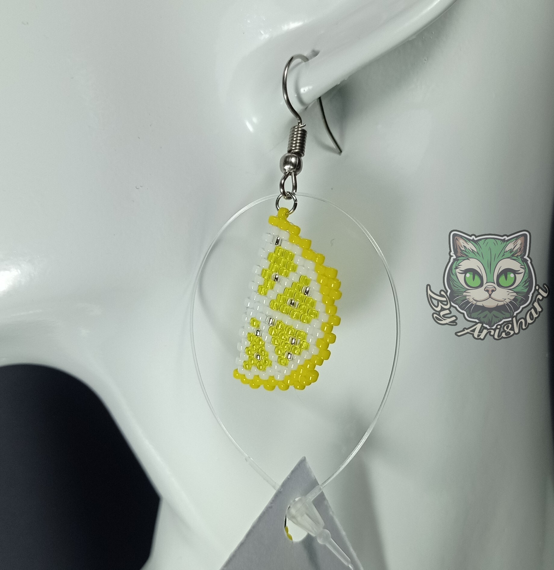 Earrings Fruit Slices - My, Needlework without process, Handmade, With your own hands, Hobby, Needlework, Beads, Earrings, Beading, Longpost