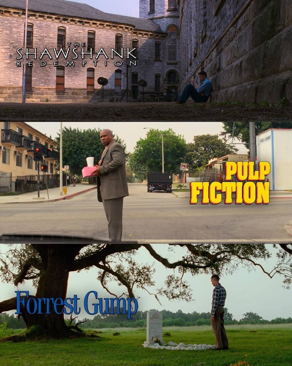 Exactly 30 years ago, all three films were shown in cinemas at the same time - Movies, The Shawshank Redemption, Pulp Fiction, Forrest Gump, 1994