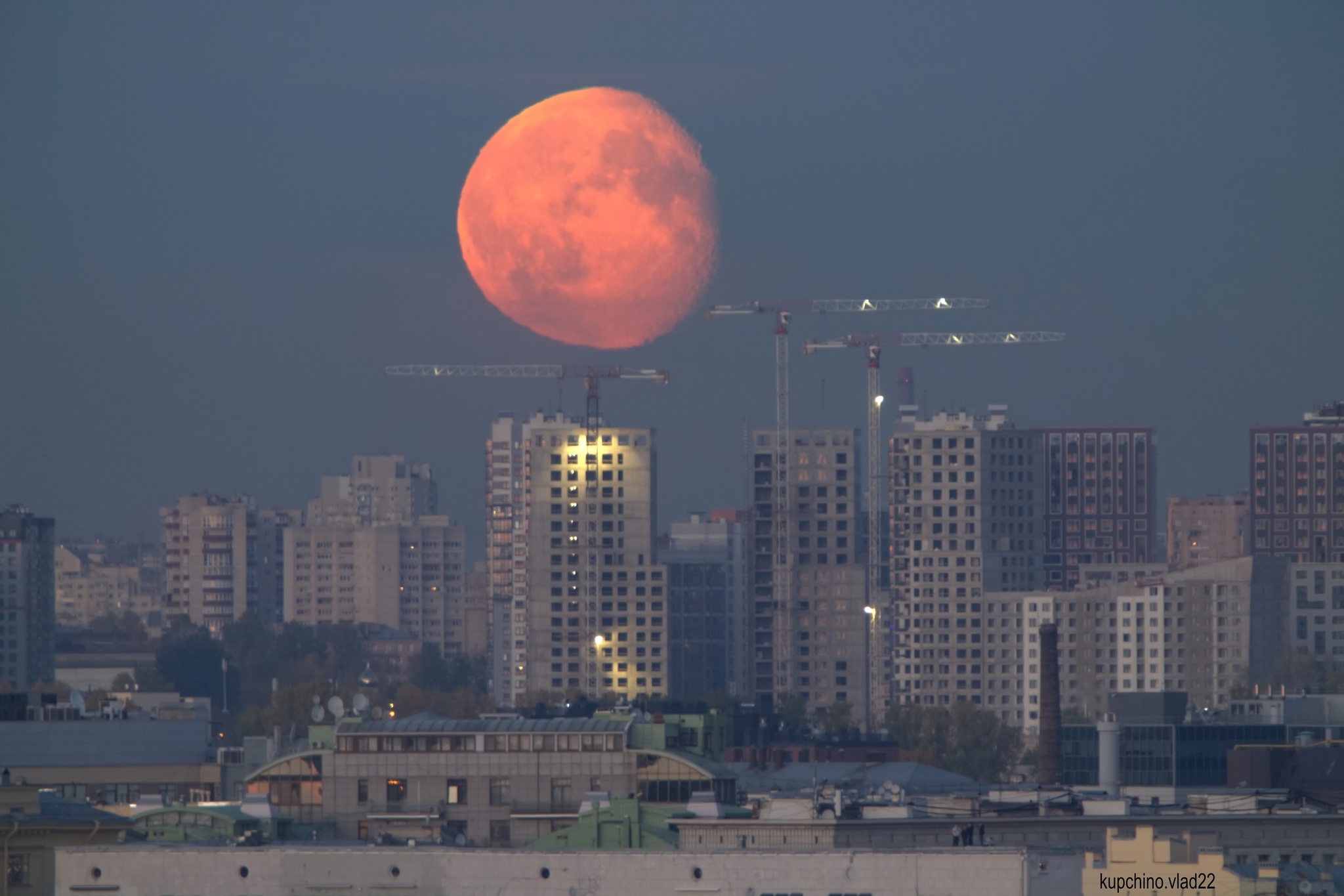 Лучшее за октябрь - Моё, Фотография, Санкт-Петербург, Луна, Восход, Длиннопост