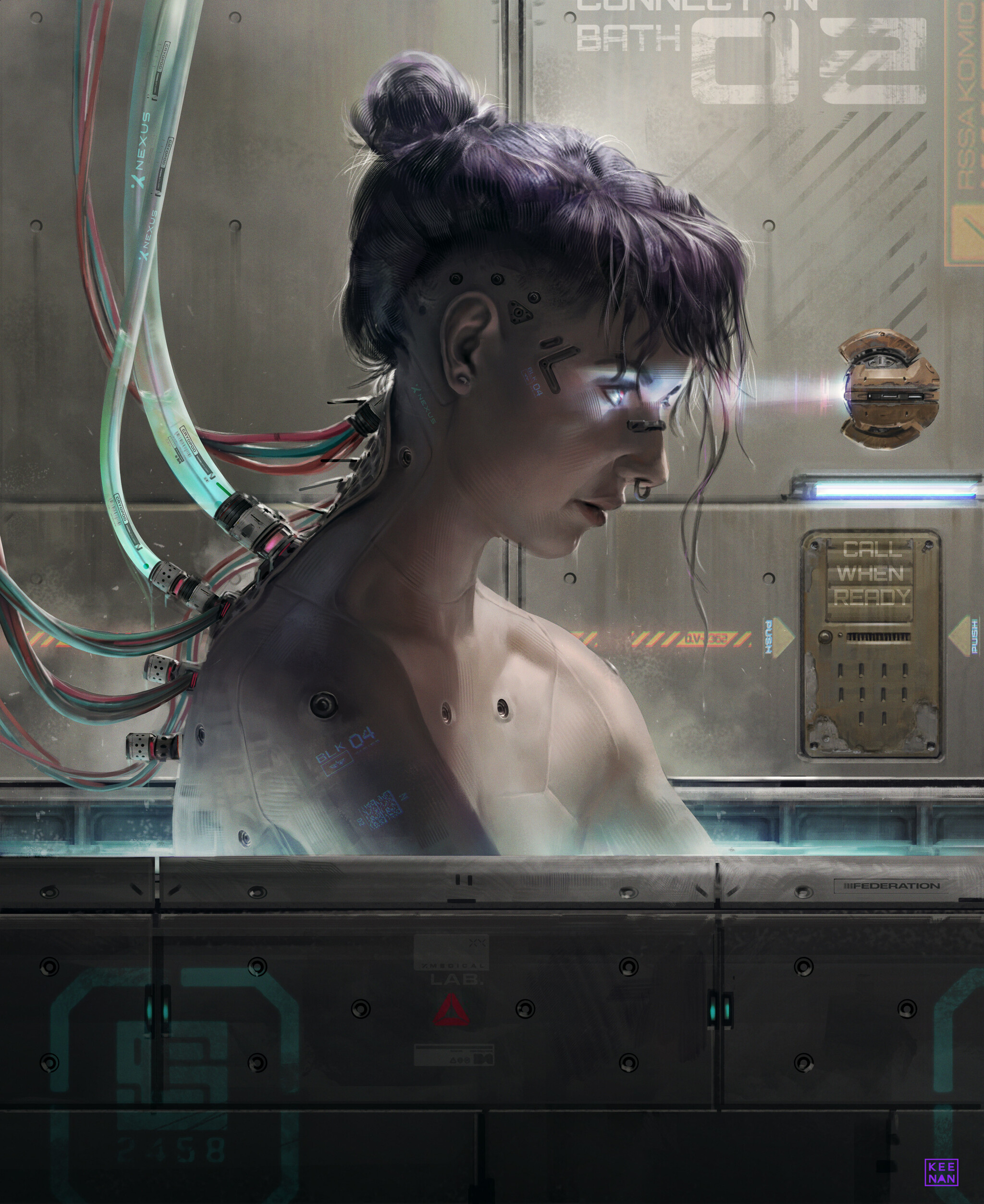 In the bath - Art, Cyberpunk