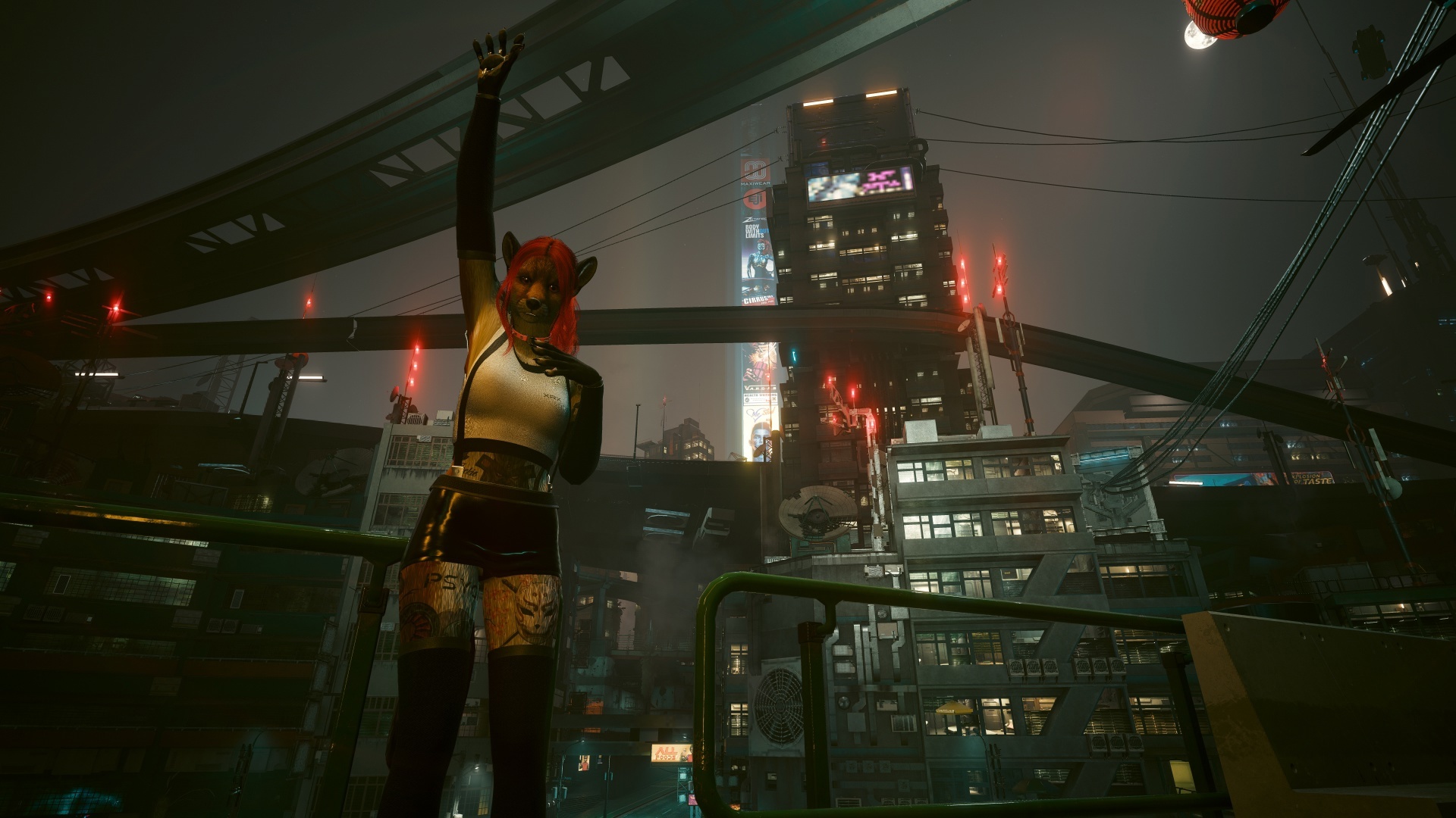 Furries in Cyberpunk 2077 #22 Foxy V Biosculpted Exotics Mod + Biosculpted Exotics Retexture and Fixes - My, Furry, Cyberpunk 2077, Screenshot, Fashion, Longpost, Fox, Furry fox