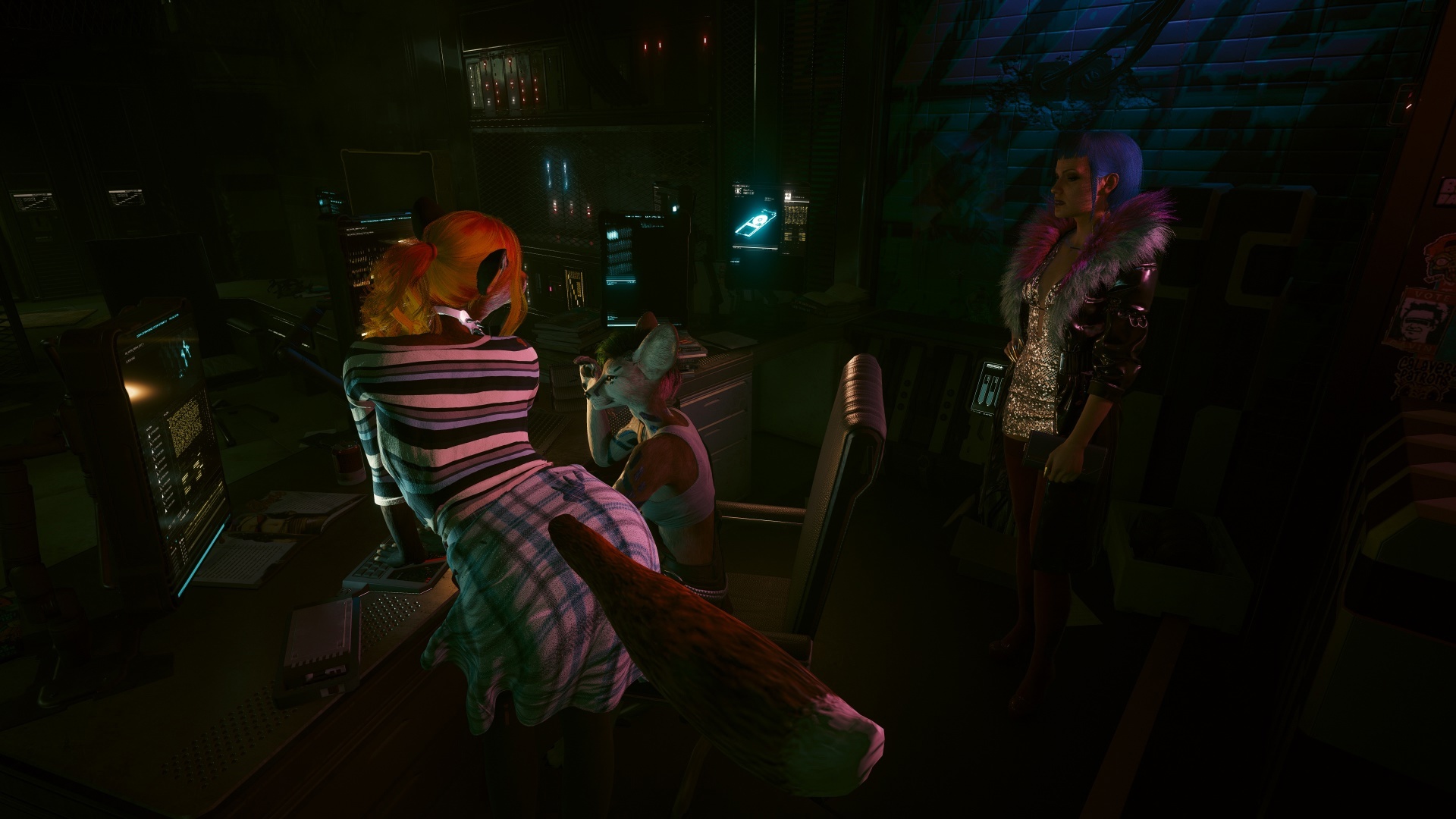 Furries in Cyberpunk 2077 #22 Foxy V Biosculpted Exotics Mod + Biosculpted Exotics Retexture and Fixes - My, Furry, Cyberpunk 2077, Screenshot, Fashion, Longpost, Fox, Furry fox