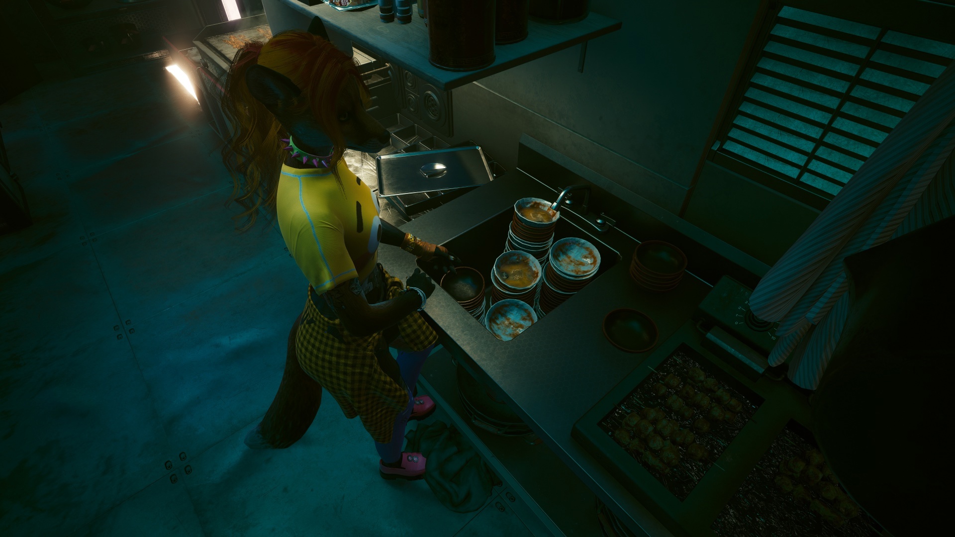 Furries in Cyberpunk 2077 #22 Foxy V Biosculpted Exotics Mod + Biosculpted Exotics Retexture and Fixes - My, Furry, Cyberpunk 2077, Screenshot, Fashion, Longpost, Fox, Furry fox