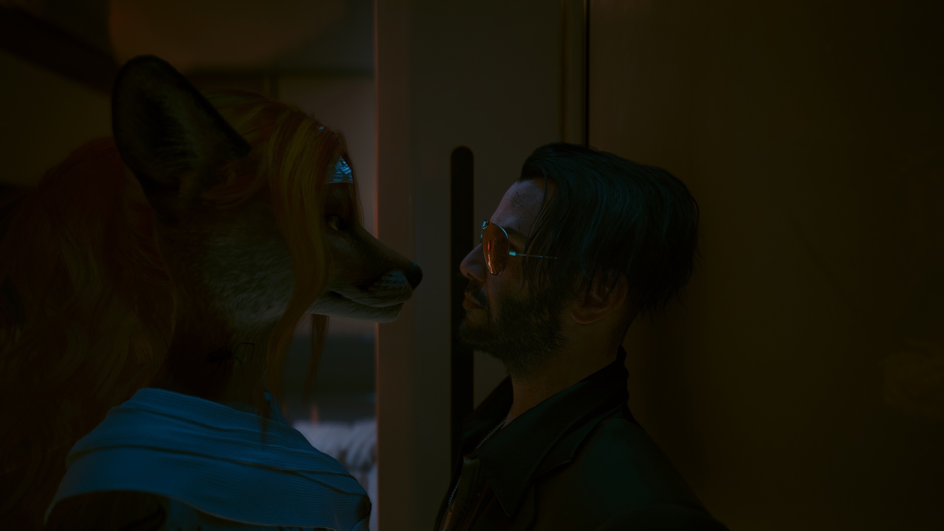 Furries in Cyberpunk 2077 #22 Foxy V Biosculpted Exotics Mod + Biosculpted Exotics Retexture and Fixes - My, Furry, Cyberpunk 2077, Screenshot, Fashion, Longpost, Fox, Furry fox