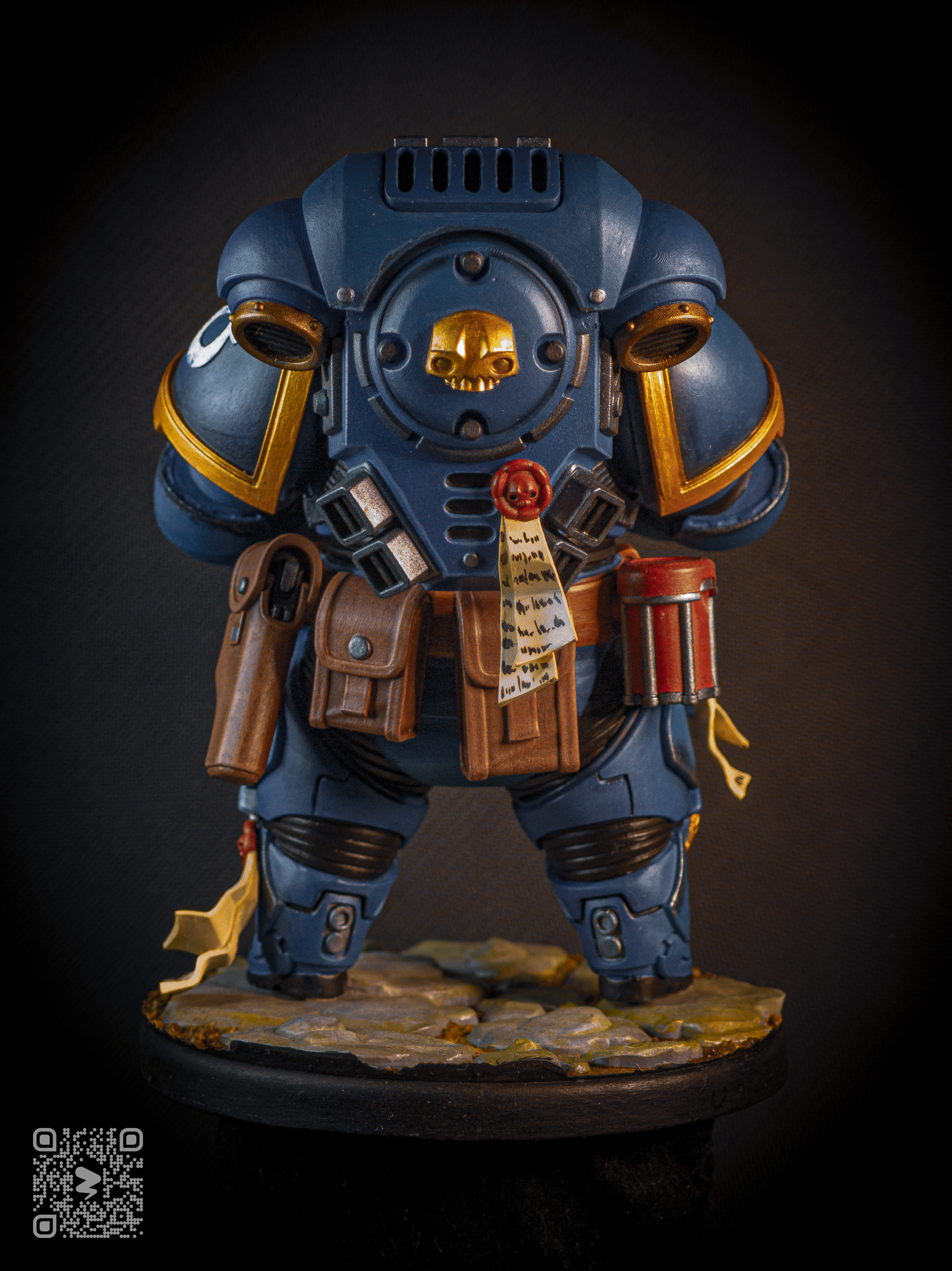 Ultramarine, who spent the weekend at his grandmother's - My, Warhammer 40k, Painting miniatures, Adeptus Astartes, 3D печать, 3D printer, Ultramarines, Longpost