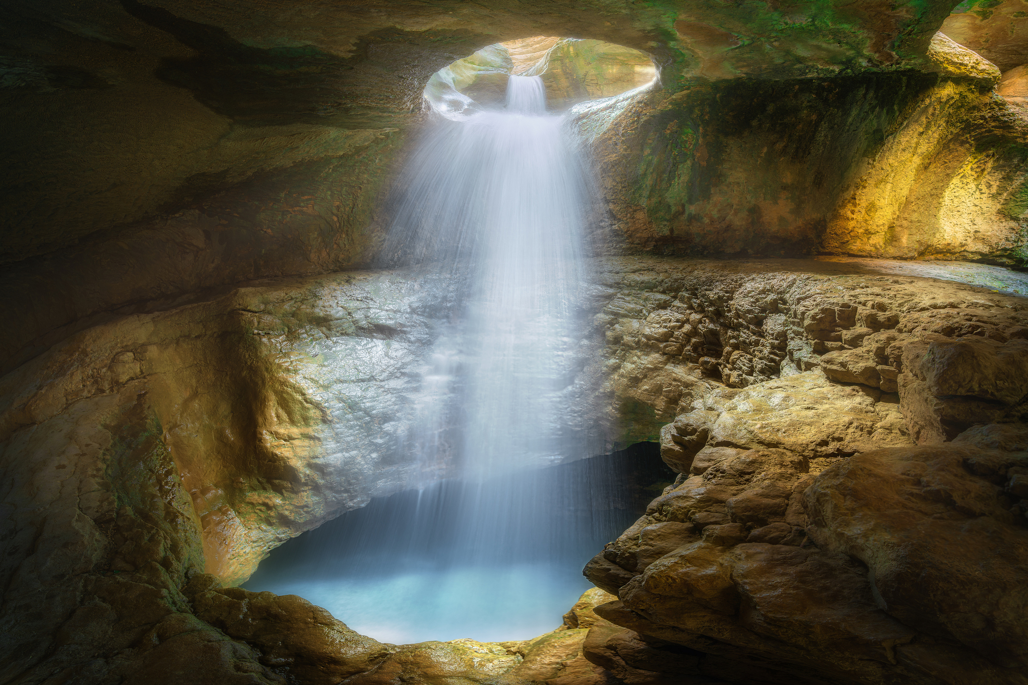 Saltinsky waterfall (Dagestan) - My, The photo, Travels, Dagestan, Waterfall, Panoramic shooting