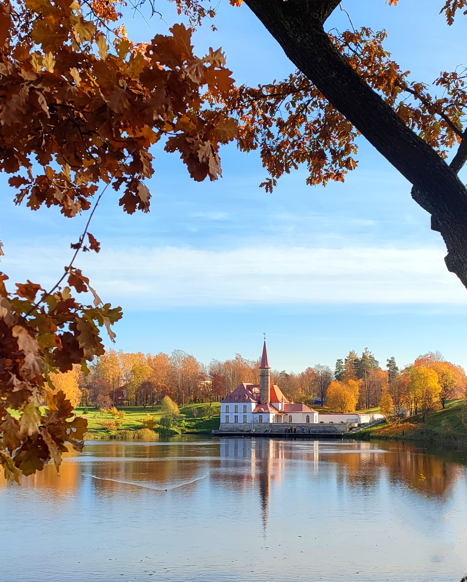 Priory - My, The photo, Nature, beauty, Emotions, Priory Palace, Gatchina, Lake, Autumn, Beautiful view